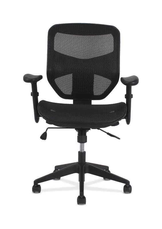 HON Prominent High-Back Task Chair Tilt Seat Slide Adjustable Arms Black Mesh