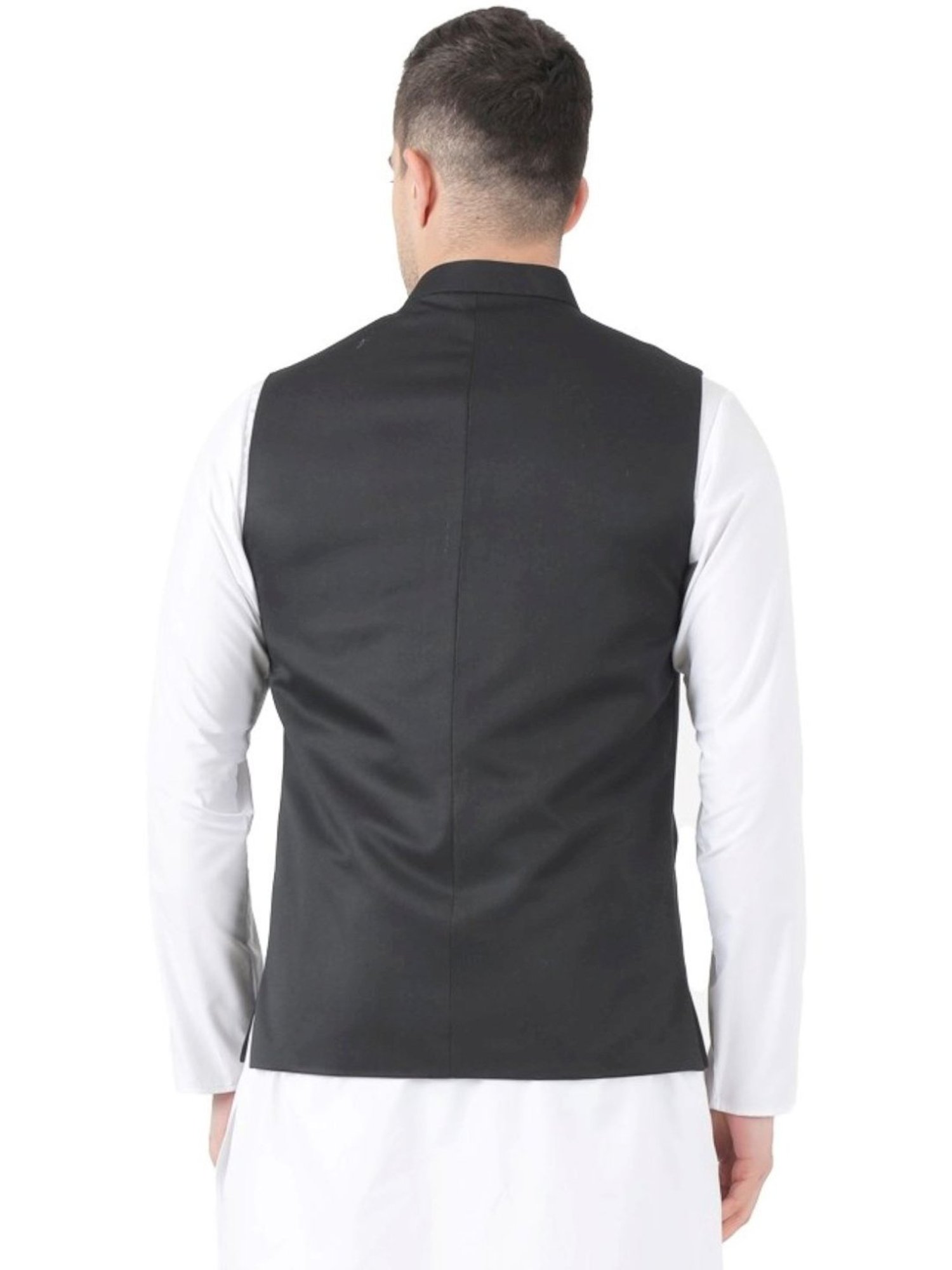 Tahvo Black Slim Fit Nehru Jacket