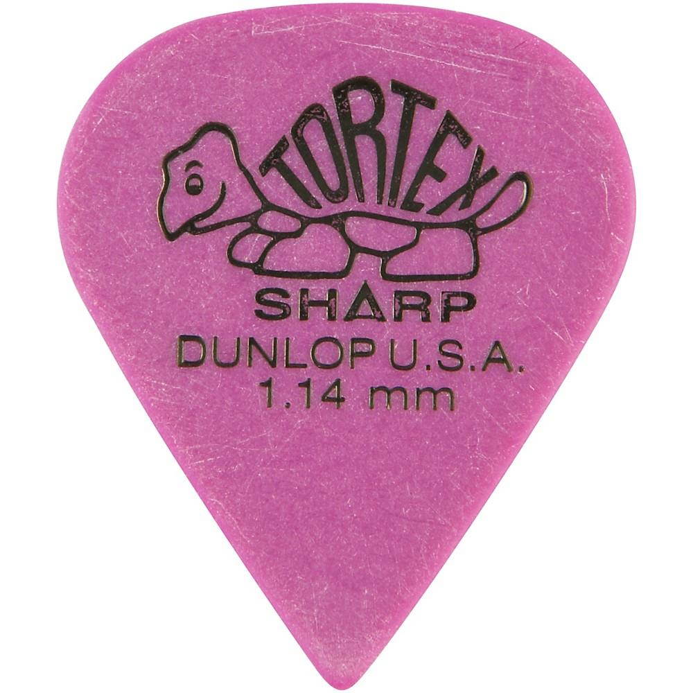 Dunlop Tortex Sharp 1.14mm Purple Picks, 12 Pack