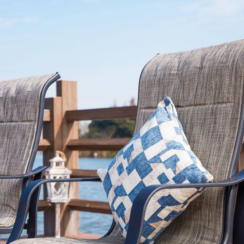 7pc Steel Patio Dining Sets Gray - Lokatse