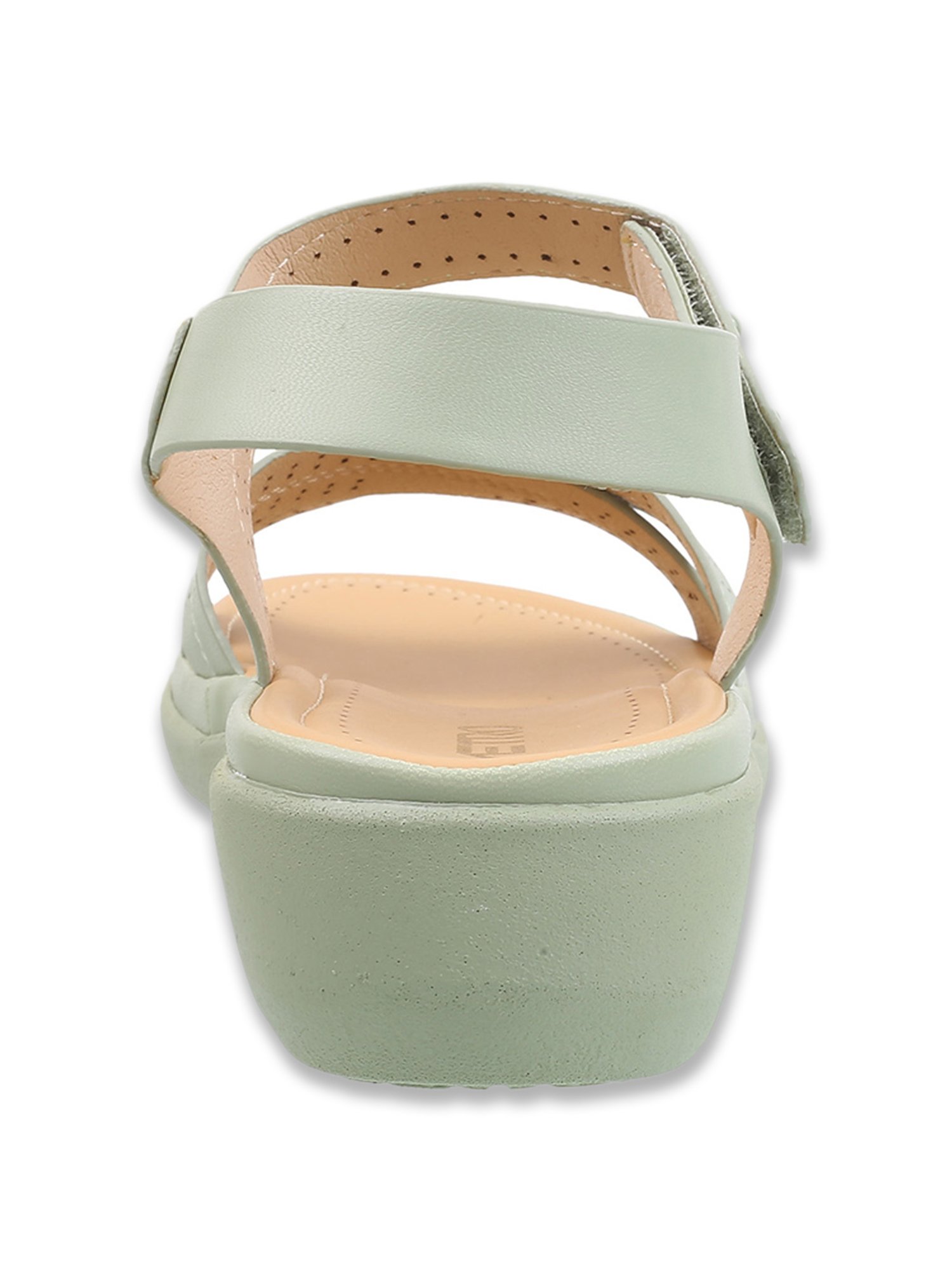 Metro Women's Green Ankle Strap Wedges