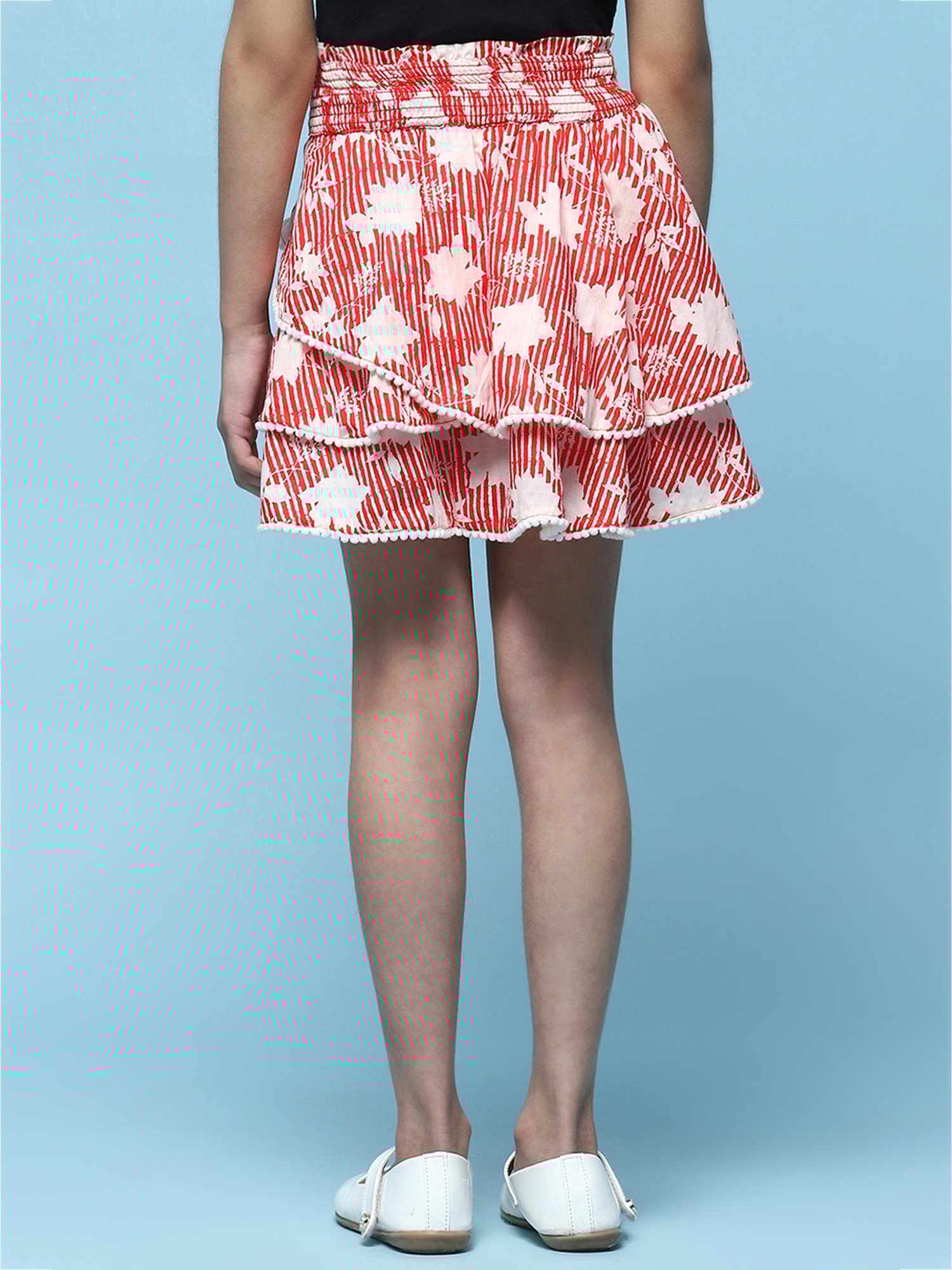 Angel & Rocket Kids Pink Floral Print Skirt