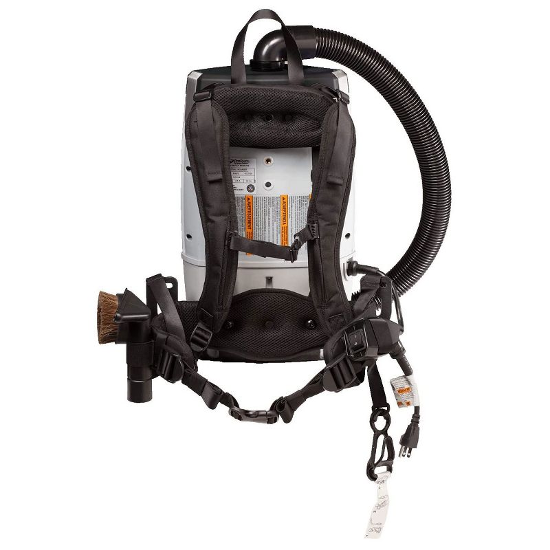 ProTeam 107363 ProVac FS 6 6 Quart Backpack Vacuum with 2 Piece Restaurant Wand Tool Kit, Various Attachments, and 50 Foot Extension Cord