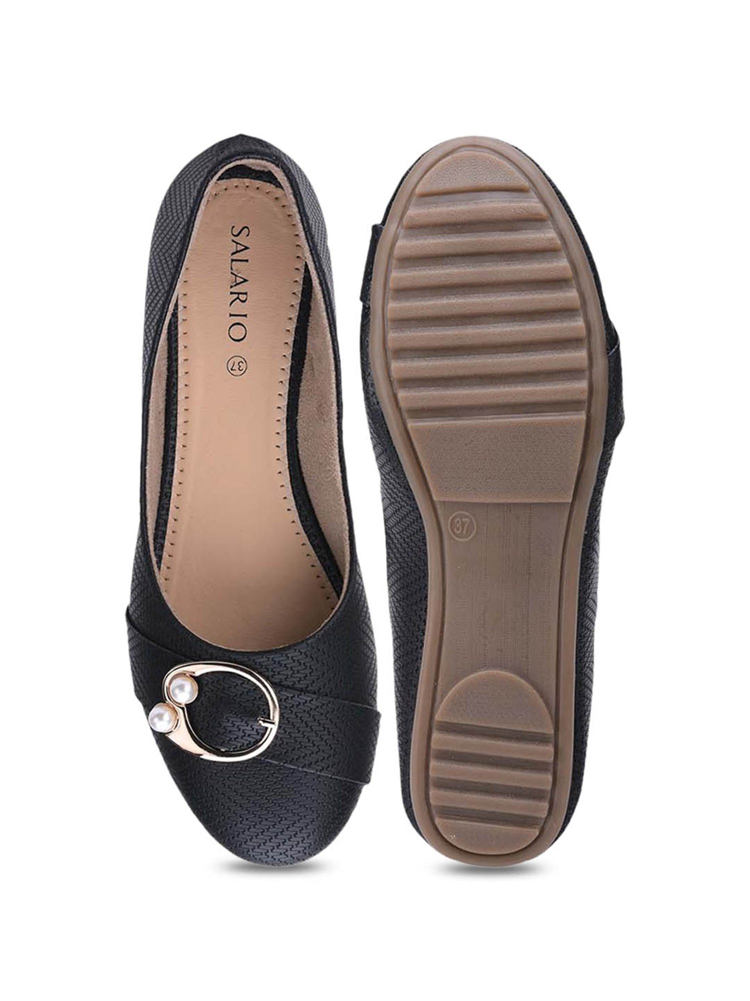 Salario Women's Black Flat Ballets