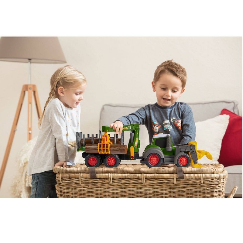 Dickie Toys Happy Fendt 25" Forester Truck and Trailer