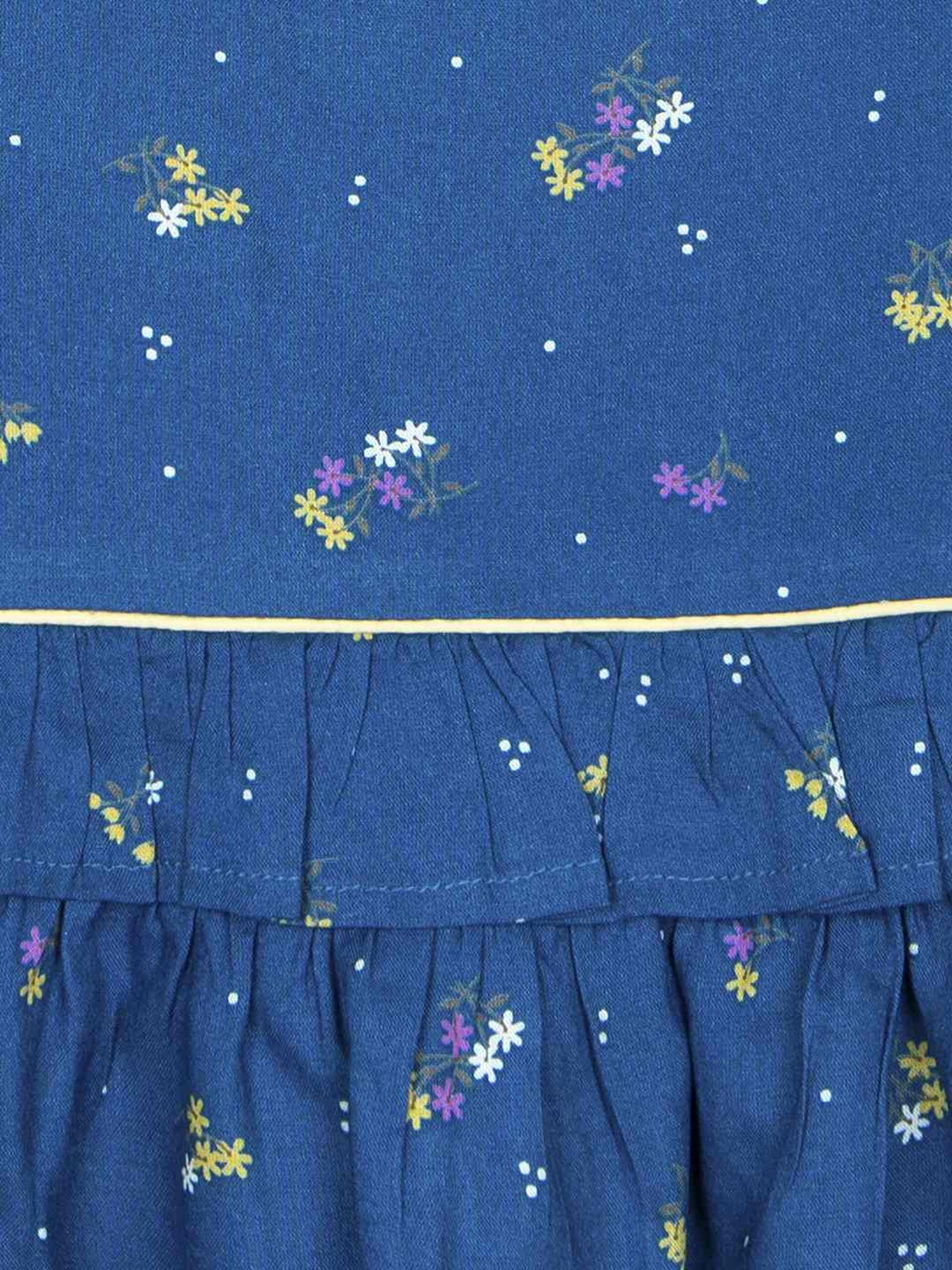 Budding Bees Kids Blue & Yellow Cotton Printed Top Set