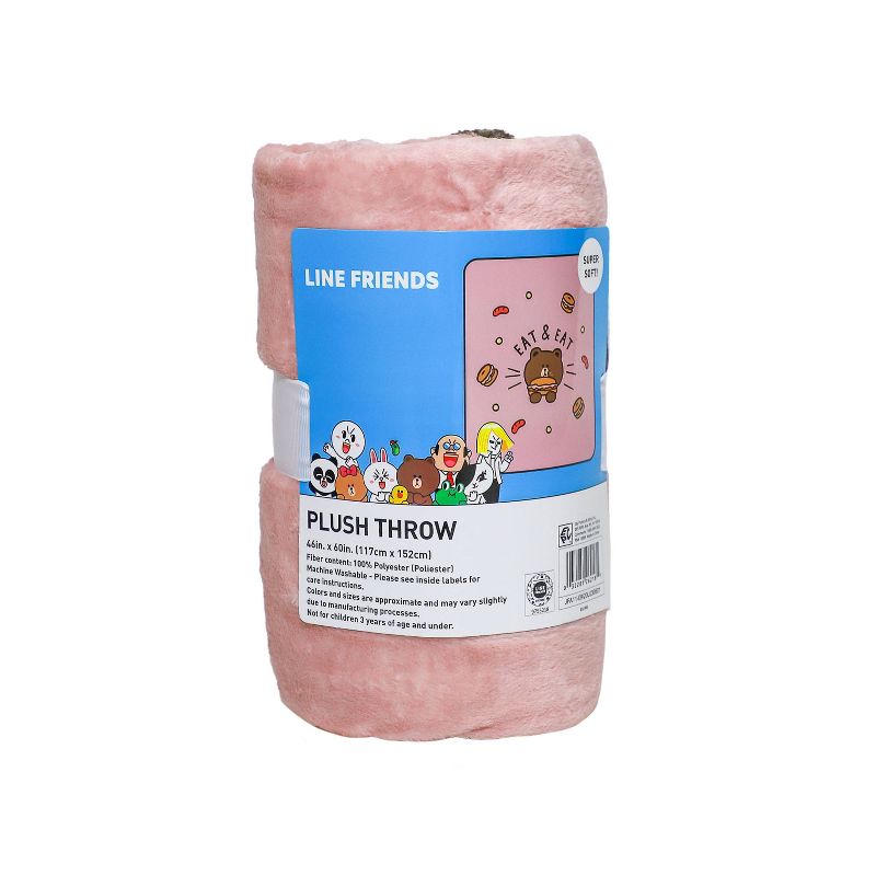 46"x60" Line Friends Eat & Eat Throw