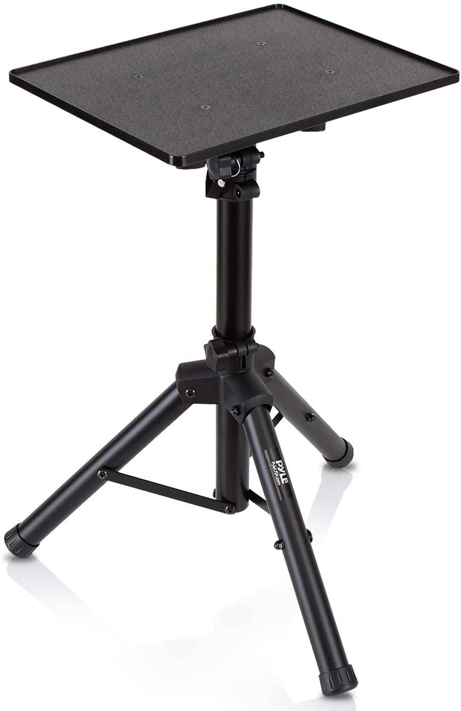 Universal Laptop Projector Tripod Stand - Computer, Book, DJ Equipment Holder Mount Height Adjustable Up to 35 Inches w/ 14'' x 11'' Plate Size - Perfect for Stage or Studio Use