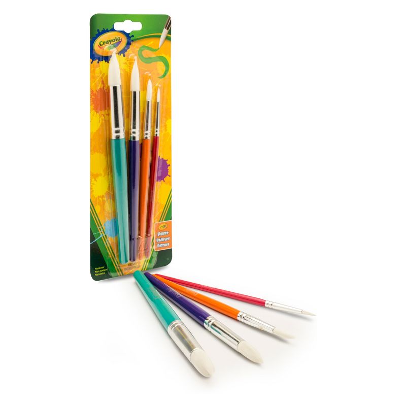 Crayola 4ct Big Paint Brushes Round Tips
