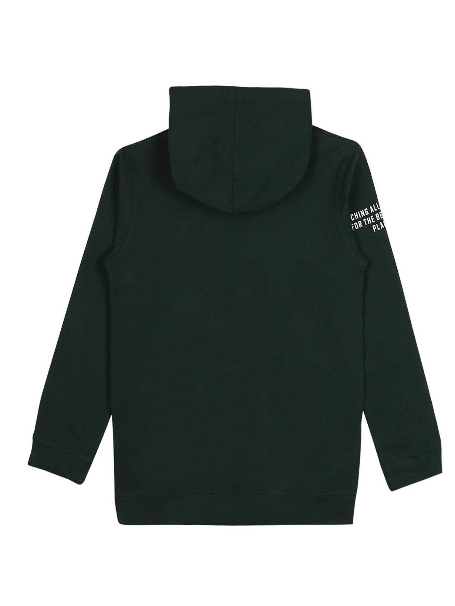 Cavio Boys Dark Green Applique Full Sleeves T-Shirt