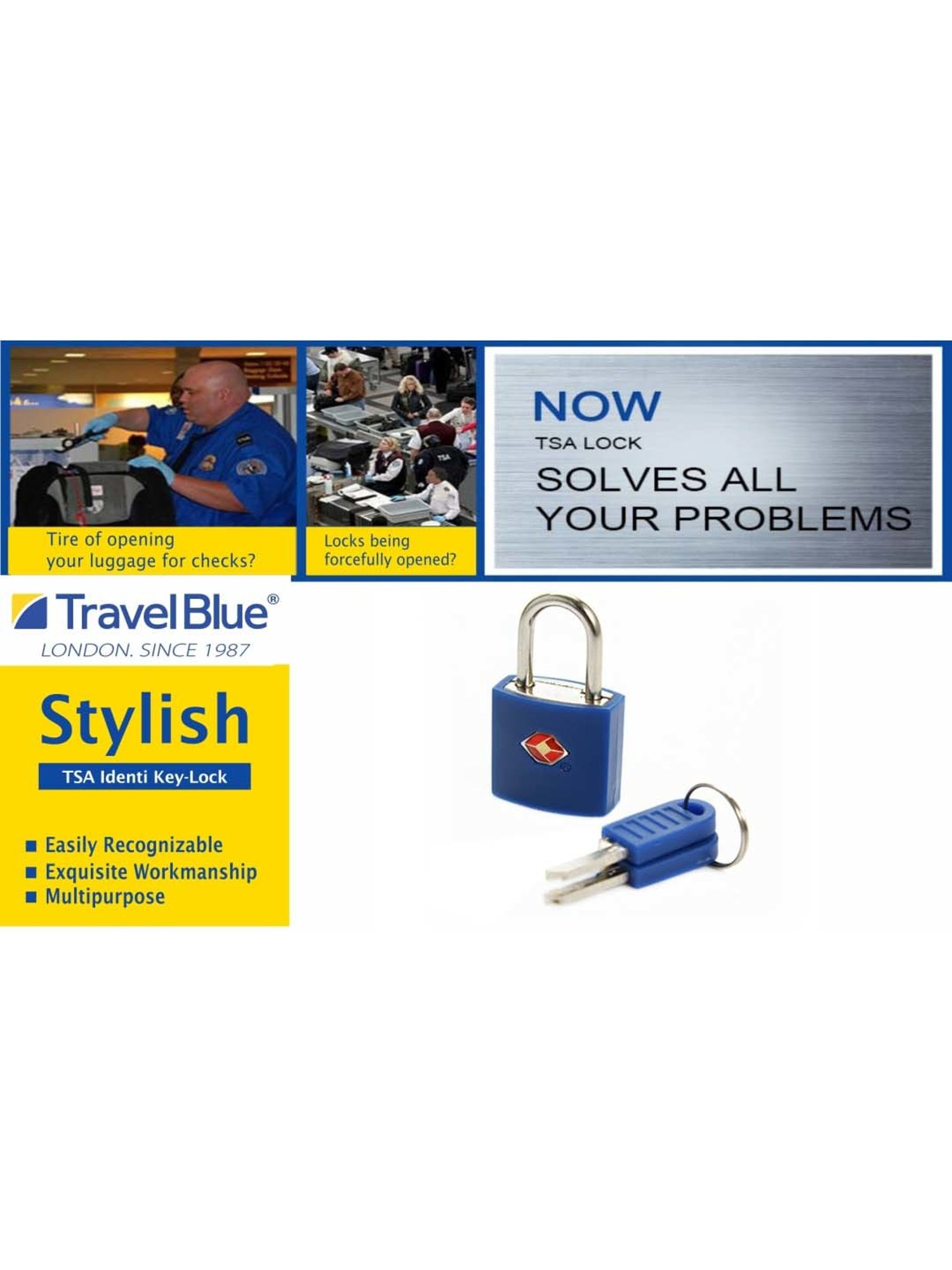 Travel Blue Blue TSA Lock
