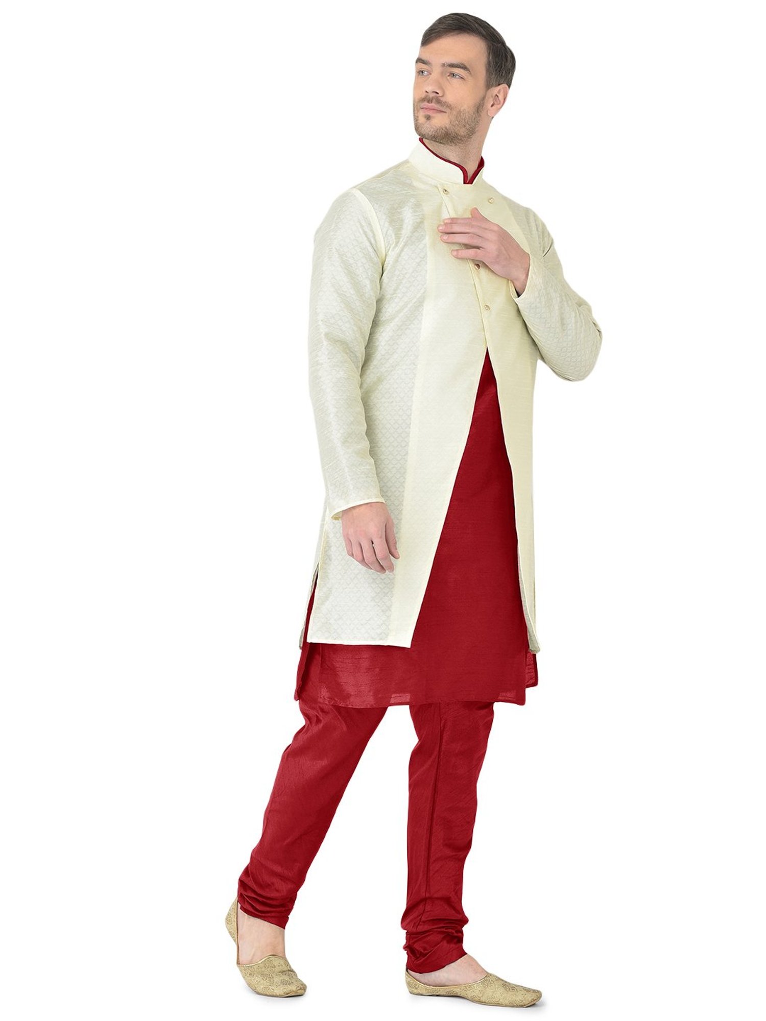 SG RAJASAHAB Multi Regular Fit Self Pattern Kurta Set