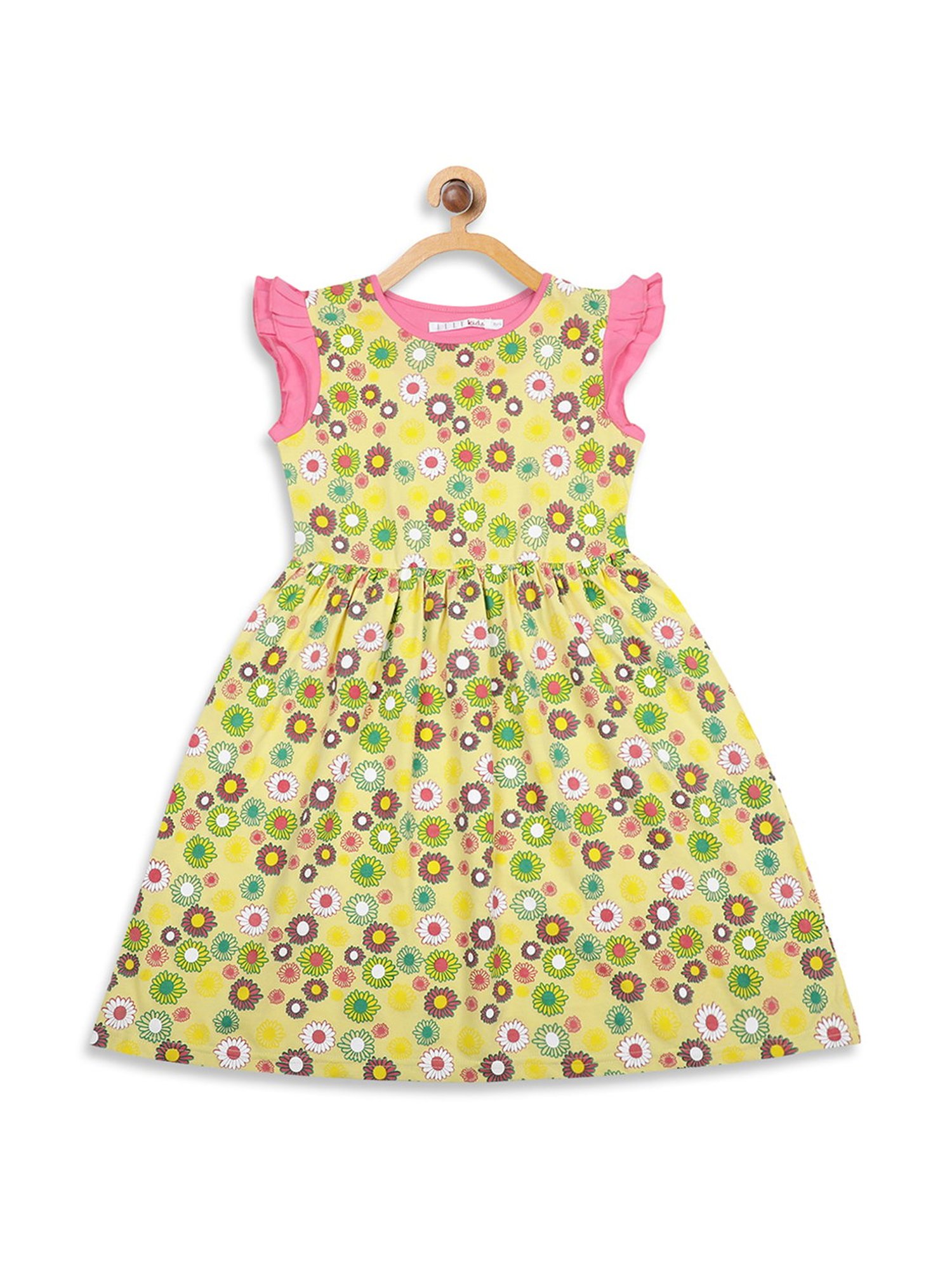 Elle Kids Yellow Printed Dress