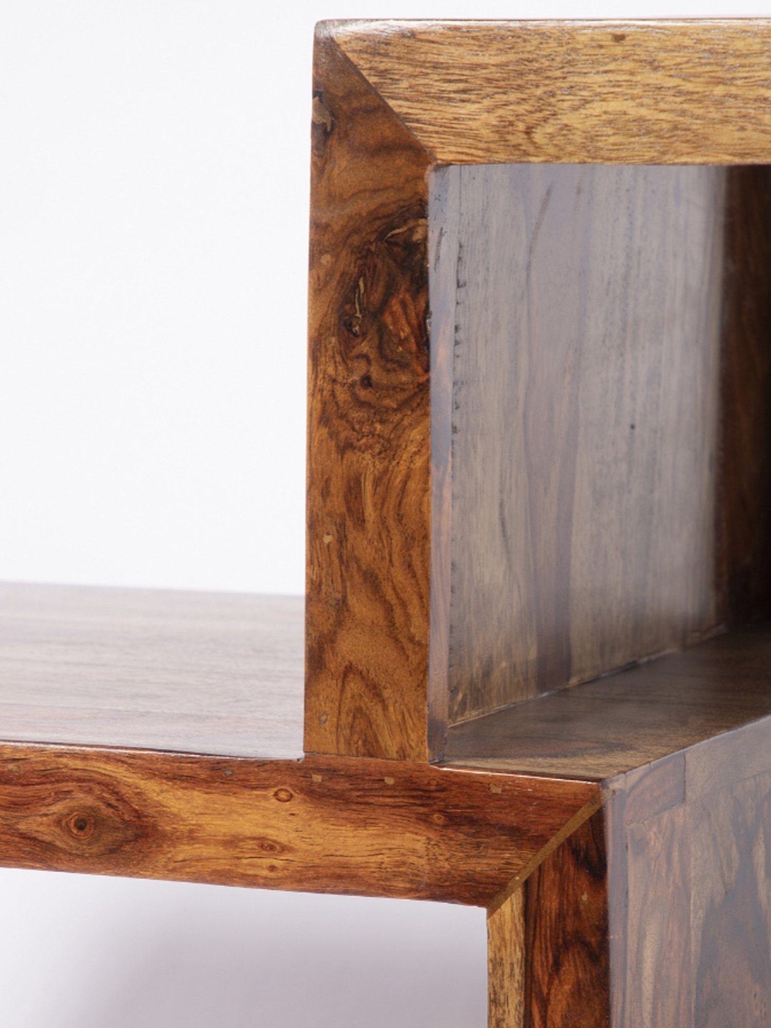 Ikiriya Allen Brown Wood Contemporary Designed TV Entertainment Unit Teak Finish