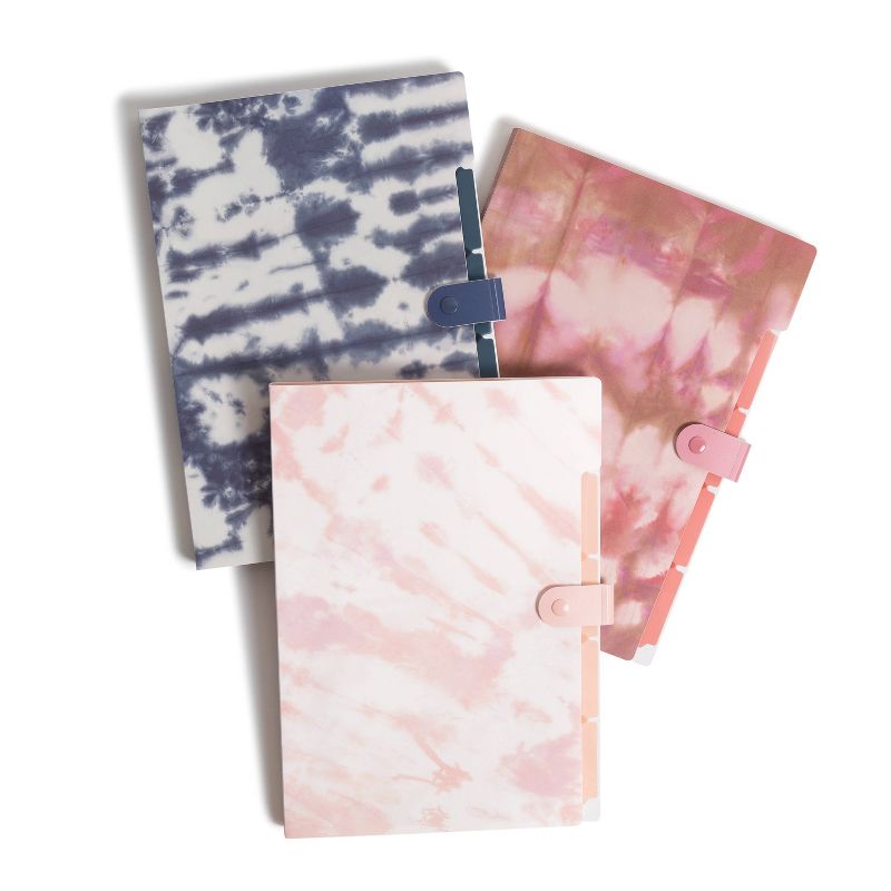 U Brands 3ct 5 Pocket Open Top Expandable Folder - Assorted Soft Dye