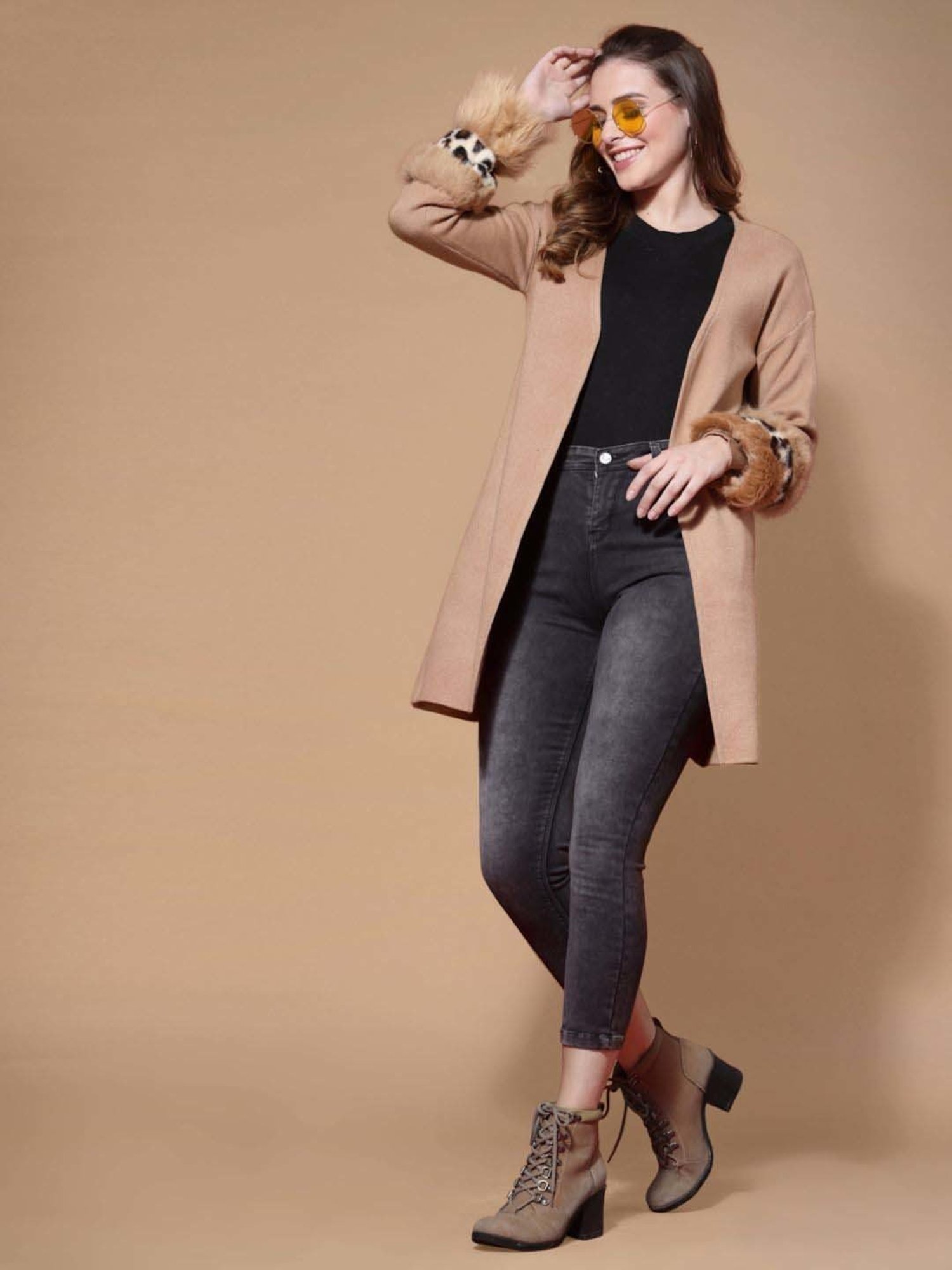 Mafadeny Brown Plain Shrug