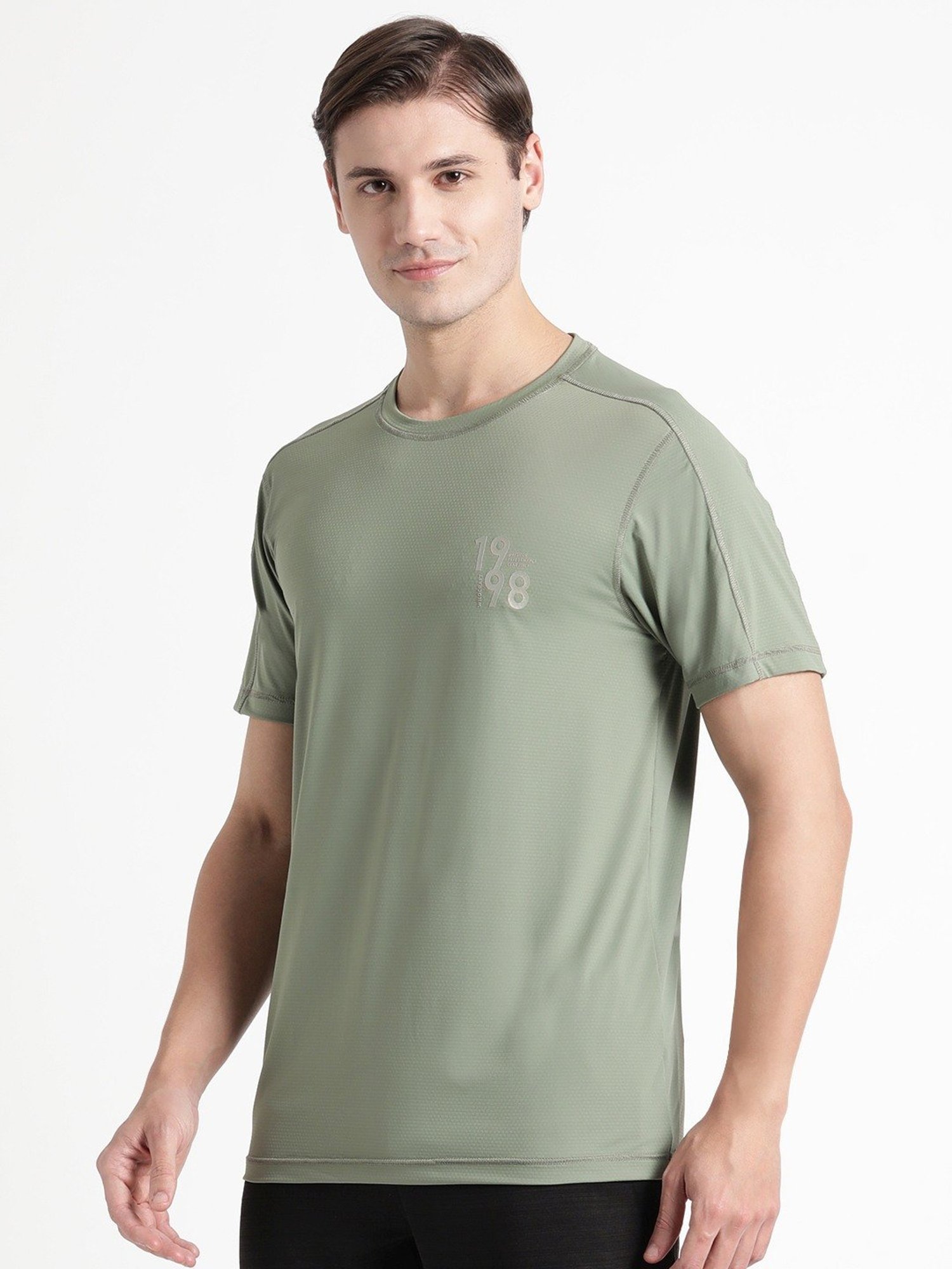 Wildcraft Sage Green  Regular Fit Sports T-Shirt