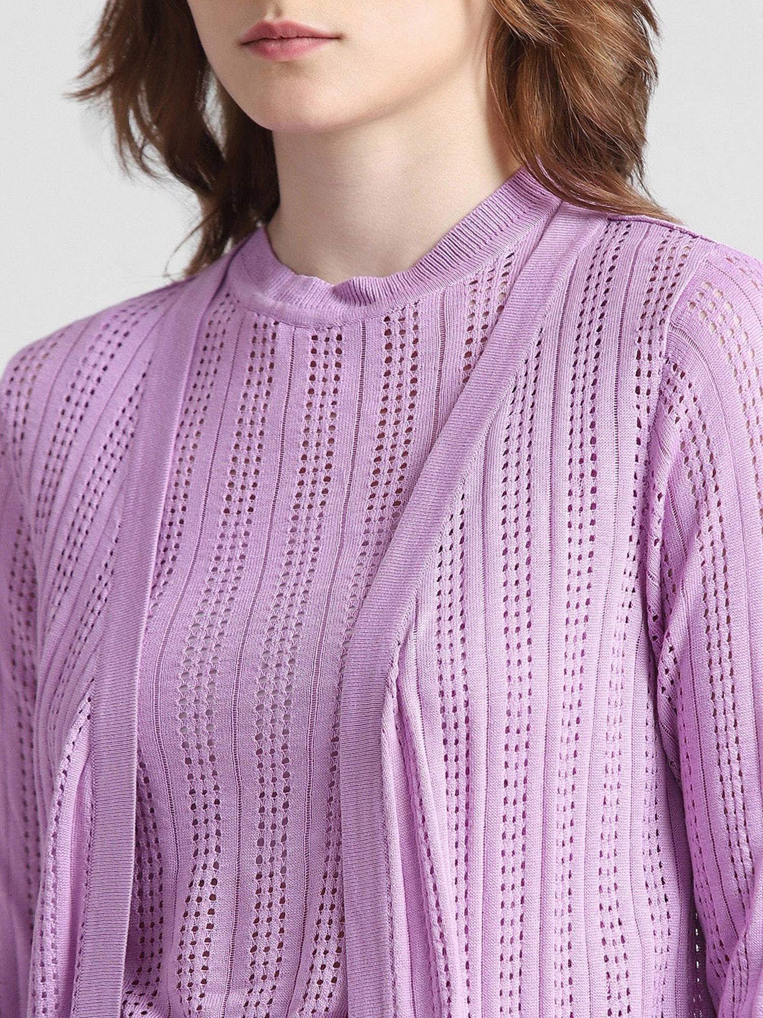 Only Lavender Regular Fit Long Shrug