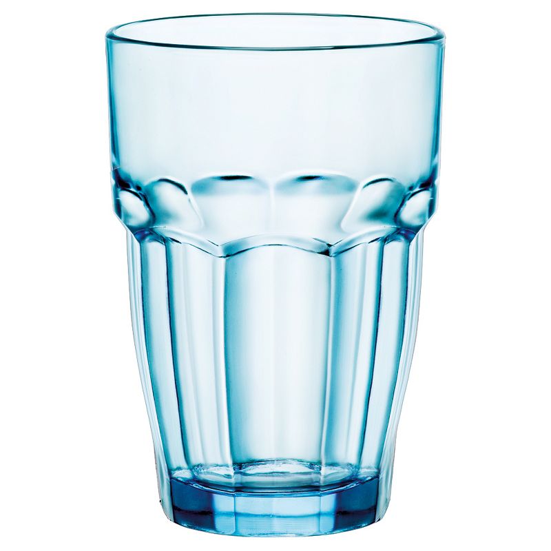 Bormioli Rocco Rock Bar Stackable 12.5oz Long Drink Set of 6 - Blue