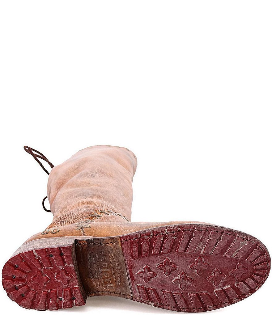 Bed Stu Manchester III Tall Leather Block Heel Boots