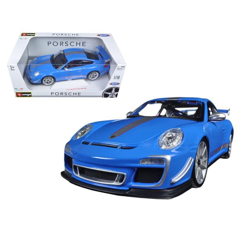 Porsche 911 GT3 RS 4.0 Blue 1/18 Diecast Car Model by Bburago