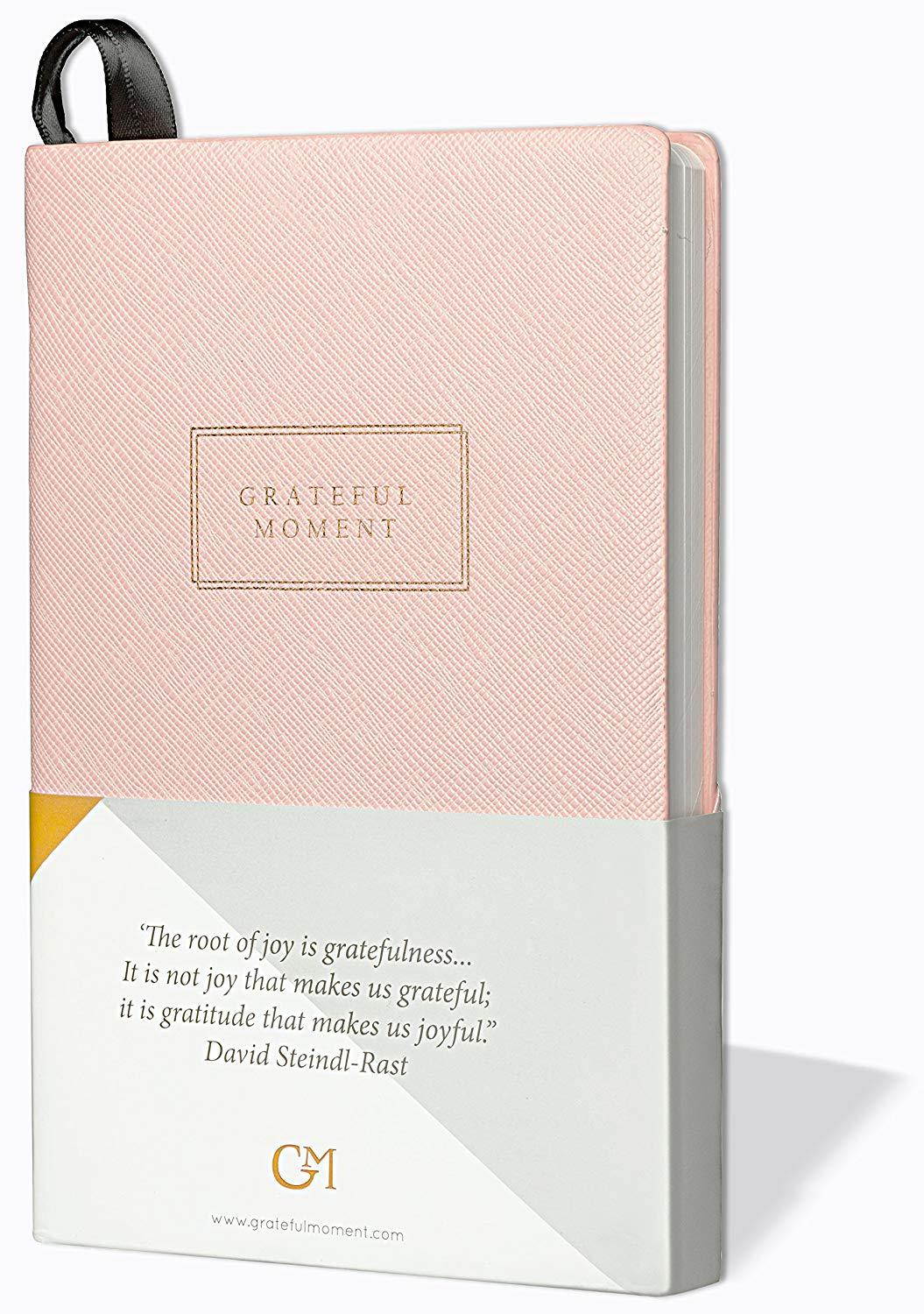 GRATEFUL MOMENT JOURNAL - Best Daily & Monthly 2018 Planner Full of Inspirational Quotes - Boost Productivity, Self Awareness and Gratitude - Undated Compact Portable Organizer (Pink ~ 4.5 x 7)