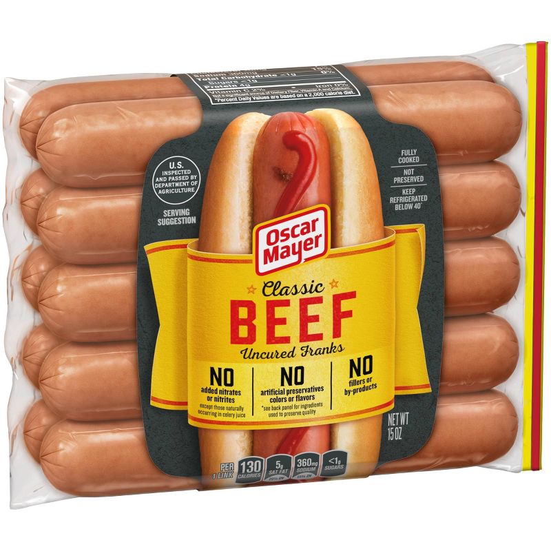 Oscar Mayer Classic Uncured Beef Franks - 15oz