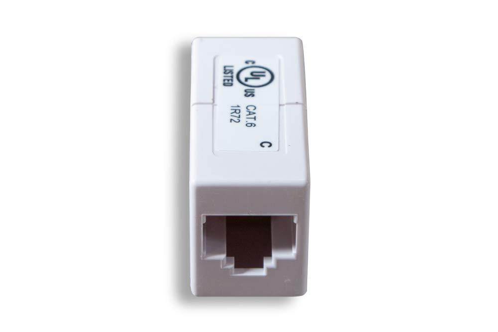 Cablelera Inline Coupler Cat6, Female RJ45 to Female RJ45, White Color (ZNWN2766-WH)