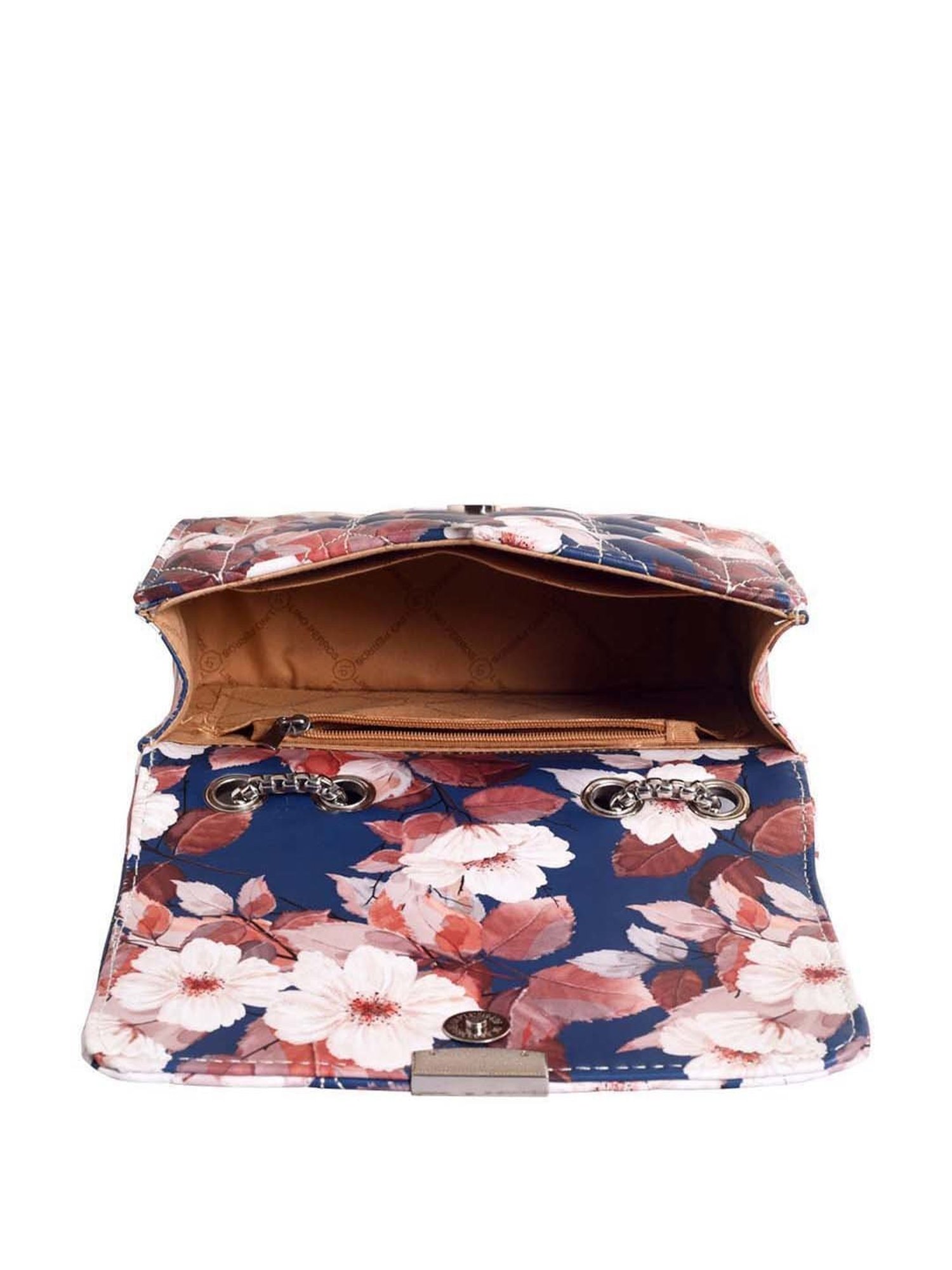 Lino Perros Blue Printed Medium Sling Handbag