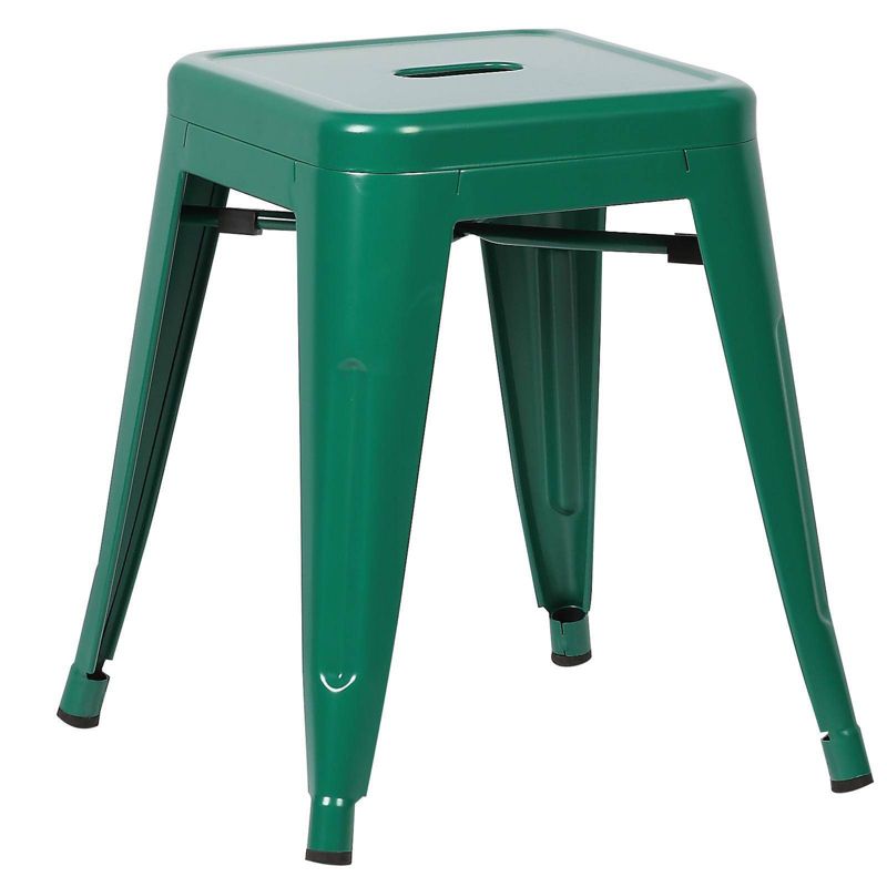 Set of 4 18" Franco Industrial Stool Dark Green - Edgemod