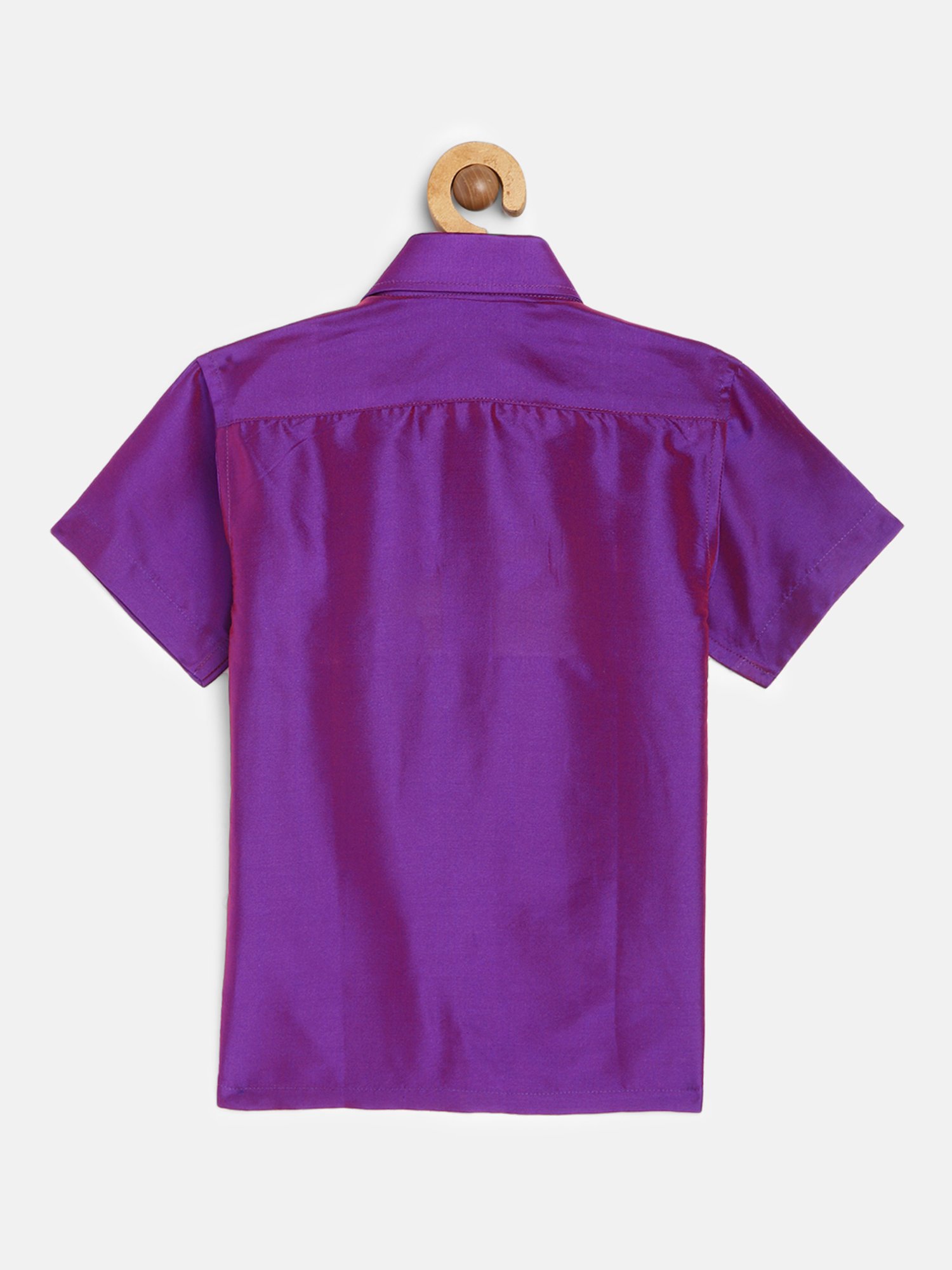 THANGAMAGAN Kids Dark Pink Solid Shirt