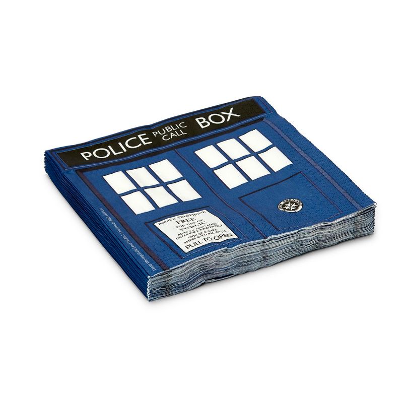 Seven20 Doctor Who 6.5" TARDIS Paper Napkins, Set of 20