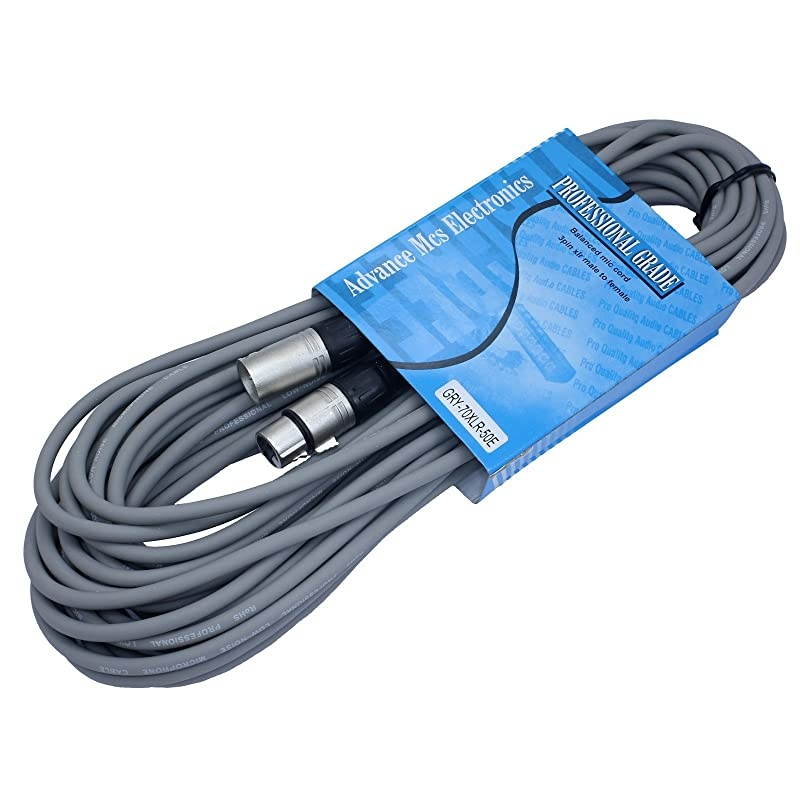 50 Foot Male to Female XLR Microphone Cable (Black)