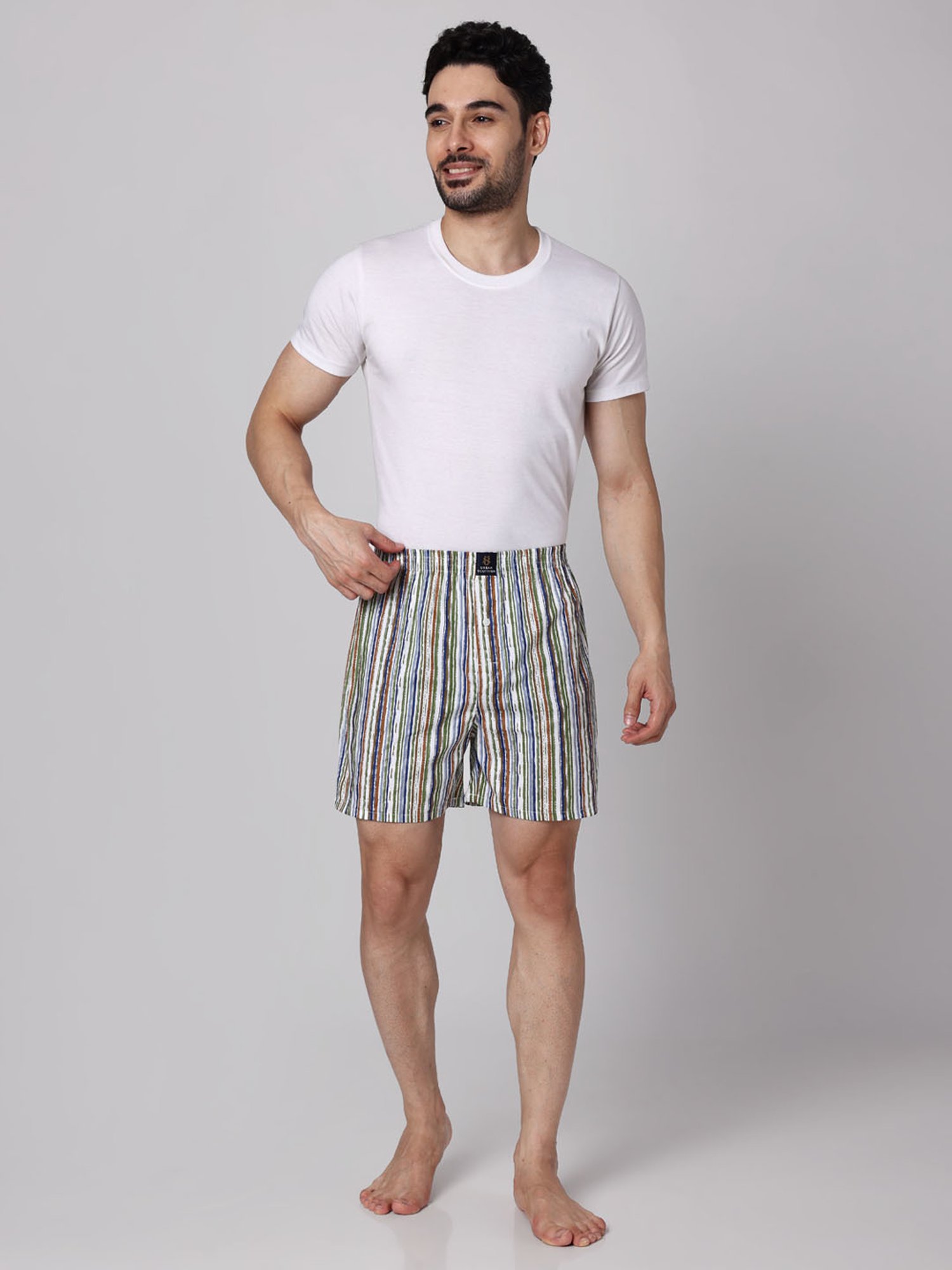 Urban Scottish Multi Cotton Regular fit Print Boxers-Pack of 3