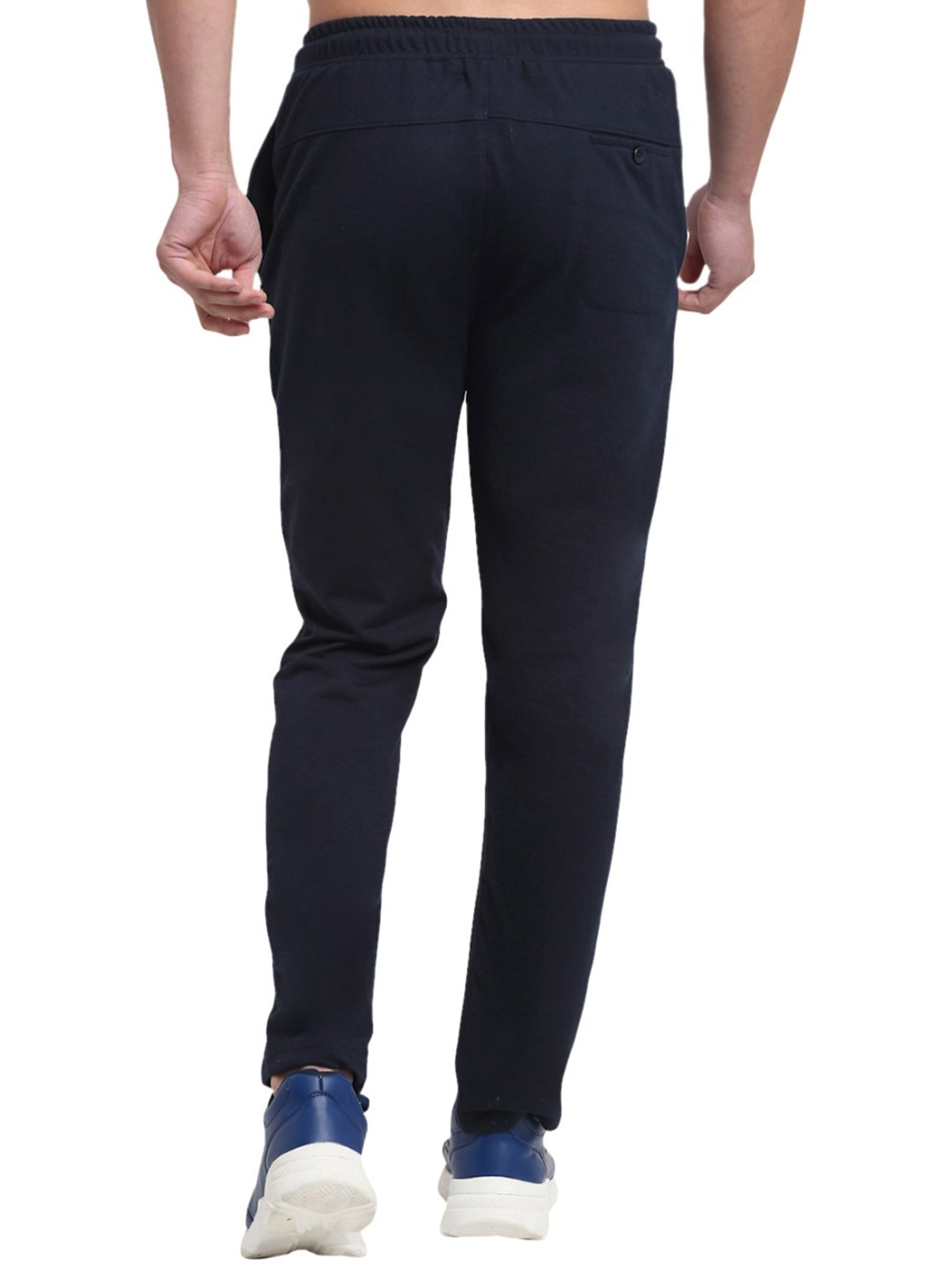 Venitian- Forbidden Clothing Navy Slim Fit Printed Trackpants