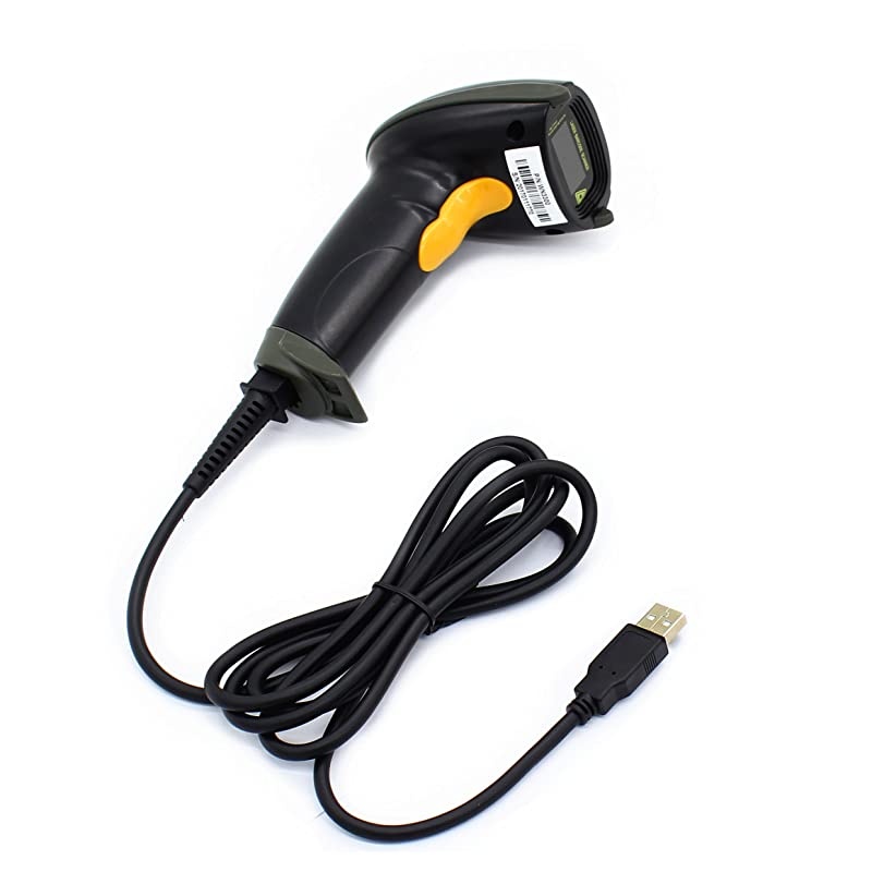 USB Laser Barcode Scanner Wired Handheld Bar Code Scanner Reader Black
