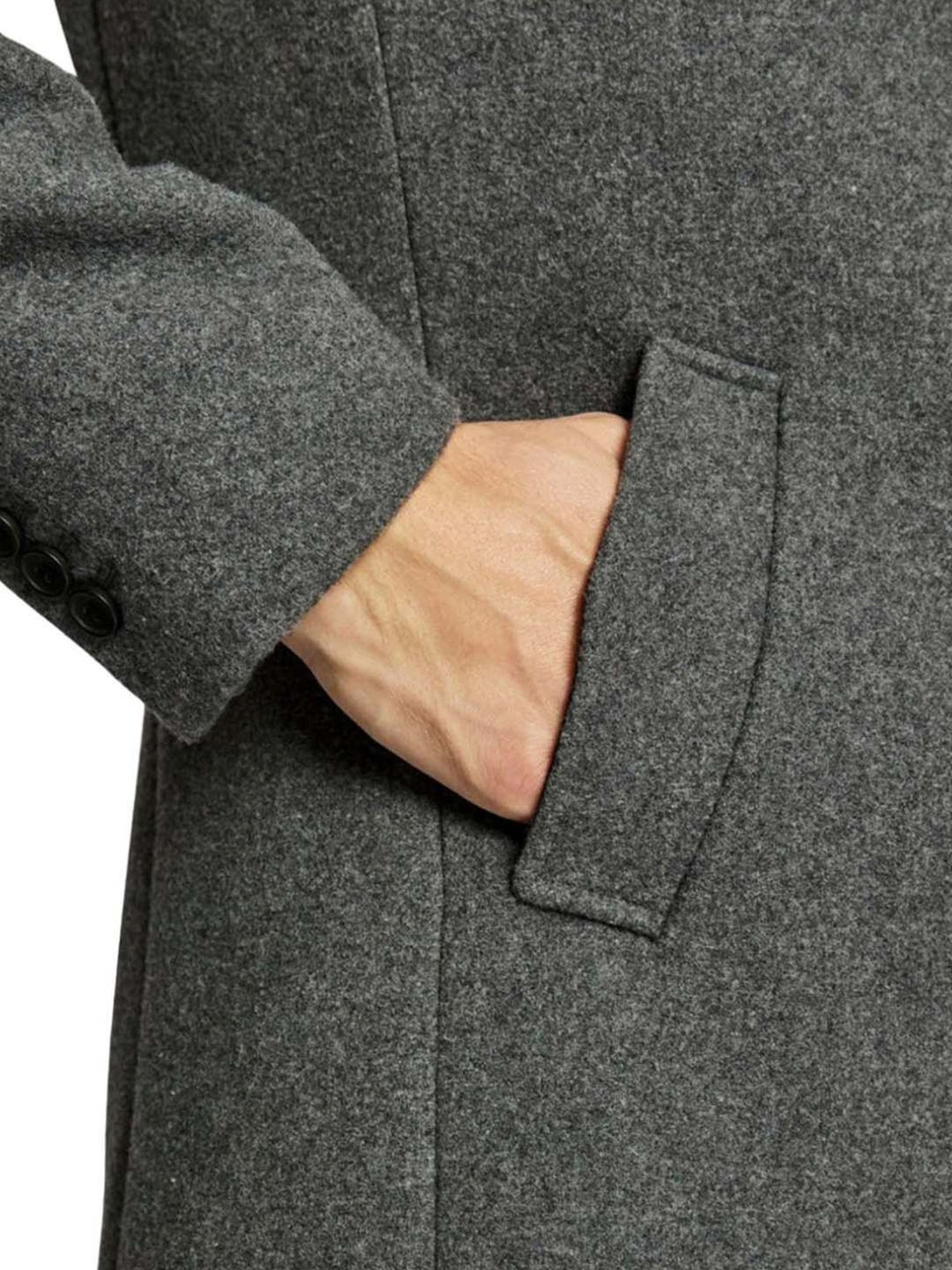 Bruun & Stengade Grey Slim Fit Coats