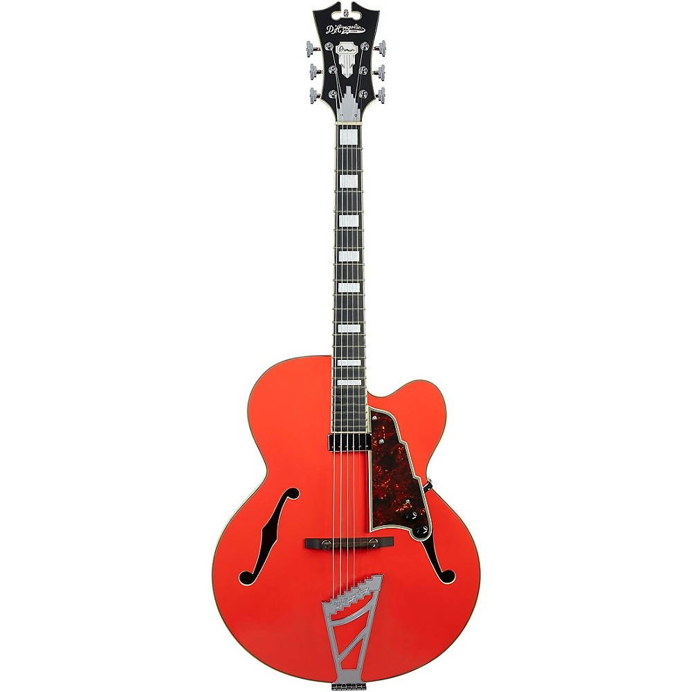 D'Angelico Premier Series EXL-1 Hollowbody Electric Guitar with Stairstep Tailpiece Fiesta Red