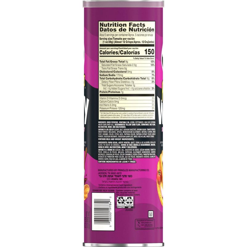 Pringles Extra BBQ Wavy Potato Crisps Chips - 4.8oz