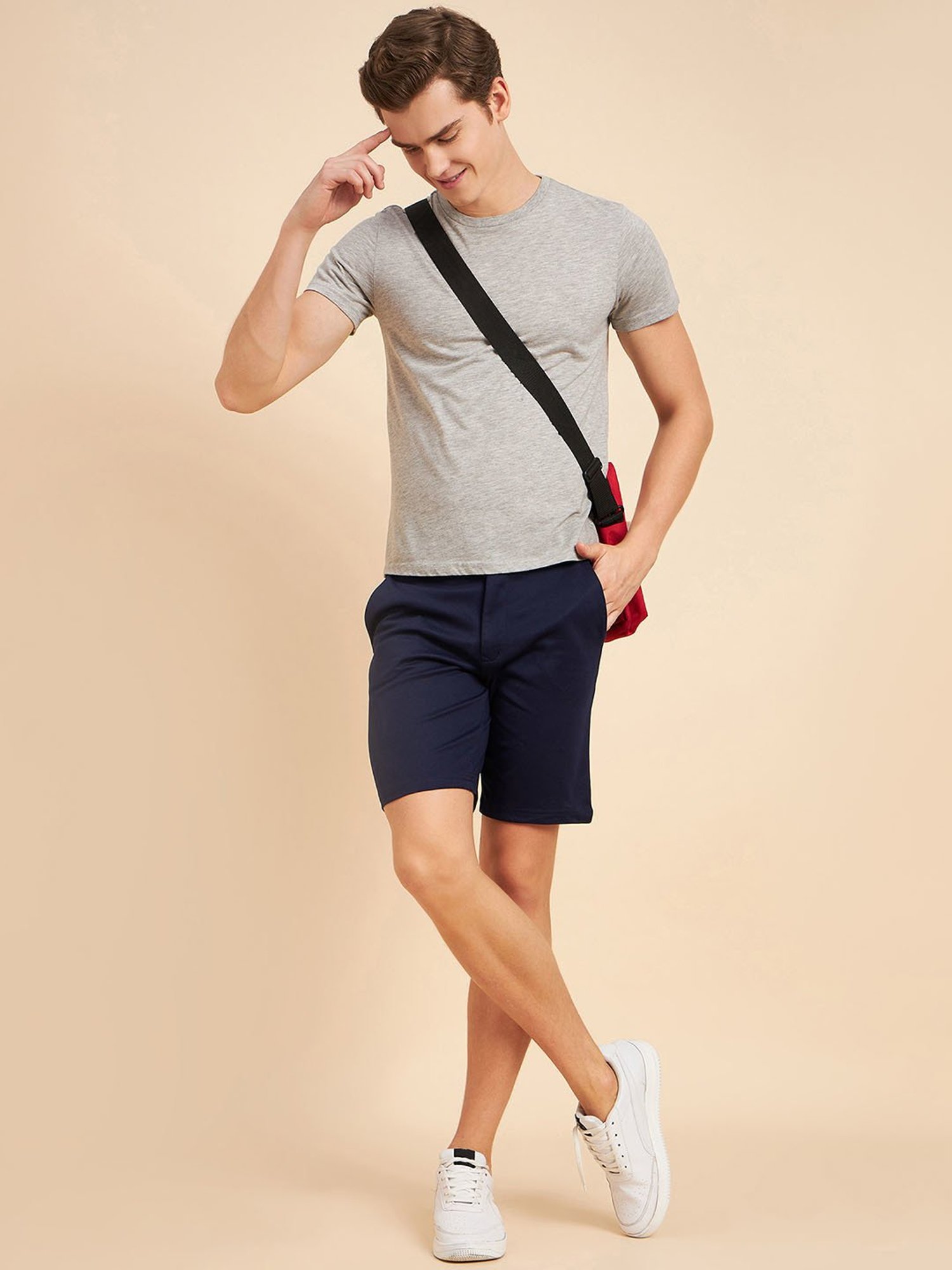 Sweet Dreams Indigo Cotton Regular Fit Shorts