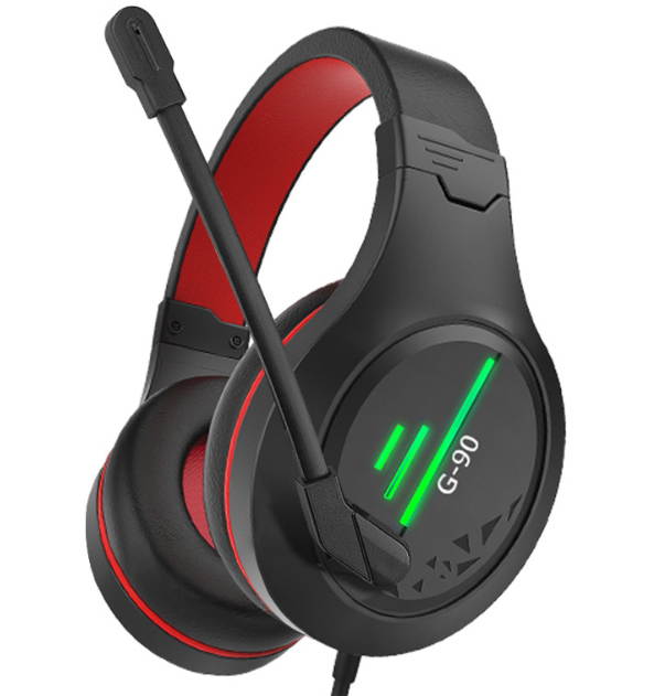 G90 Computer headset breathing light gaming headphone 2.2 meters long braided cord Headset Microphone
