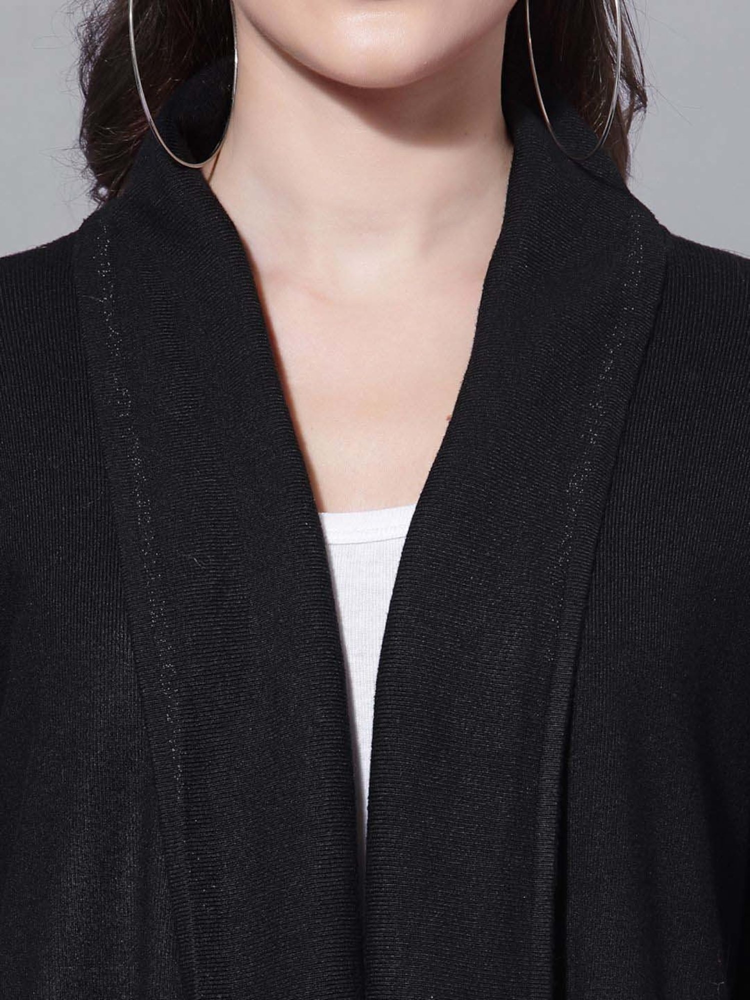 Mafadeny Black Plain Shrug
