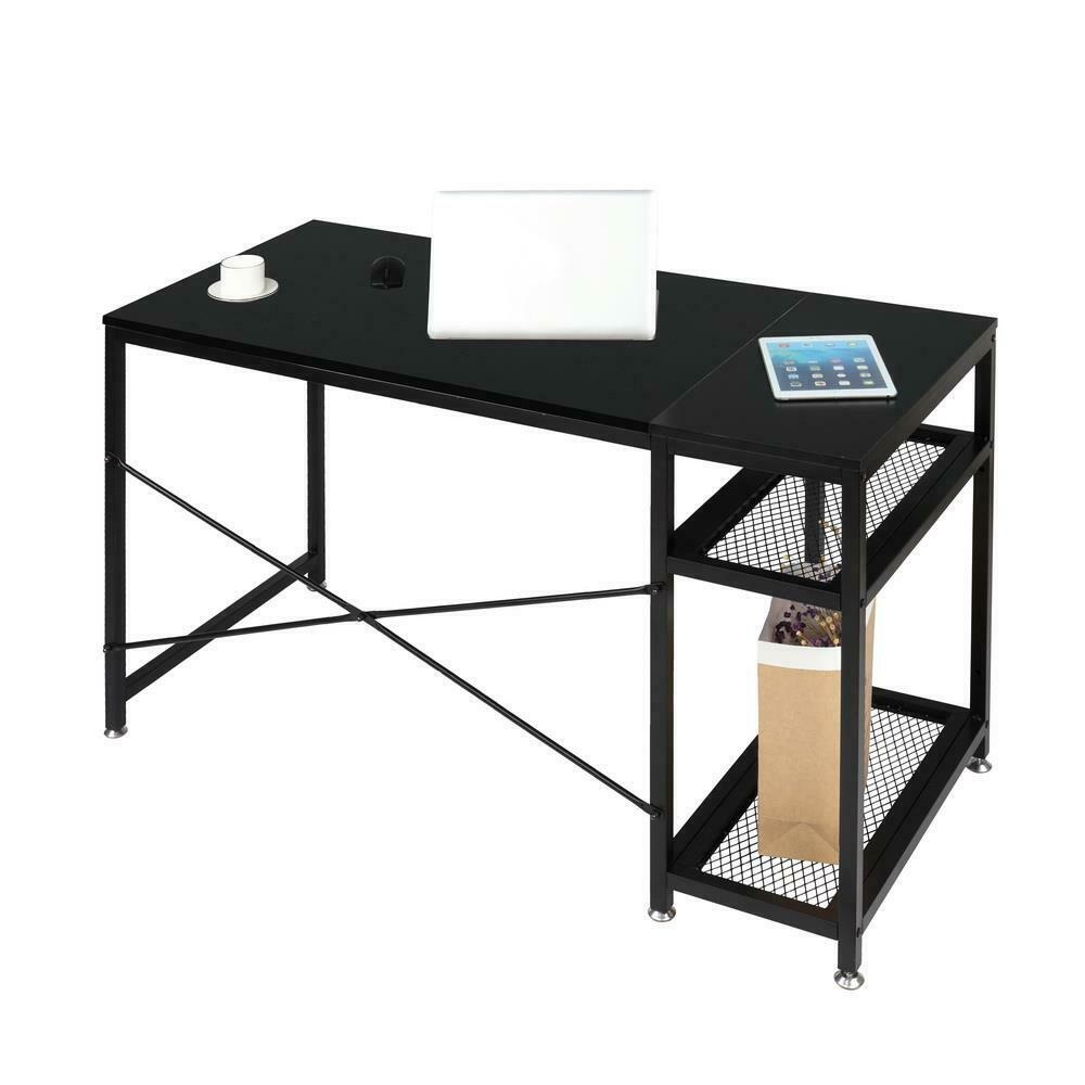 Computer Desk 51" with 2 Storage Shelf Study Writing PC Table for Home Office