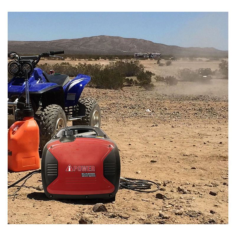 2000 Watt Ultra-Quiet Gasoline Powered Inverter Portable Generator With Parallel Capability - A-iPower