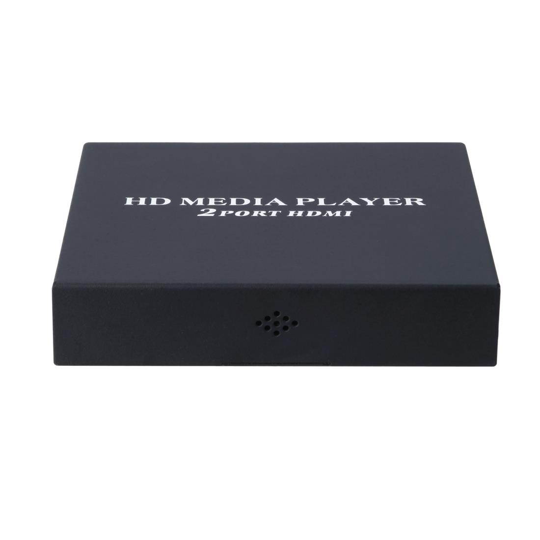 2 Ports HDMI HD Player 1080P Boot Automatic Circulation Advertising Demonstration Machine Distributor Code Flow Meter, UK Plug