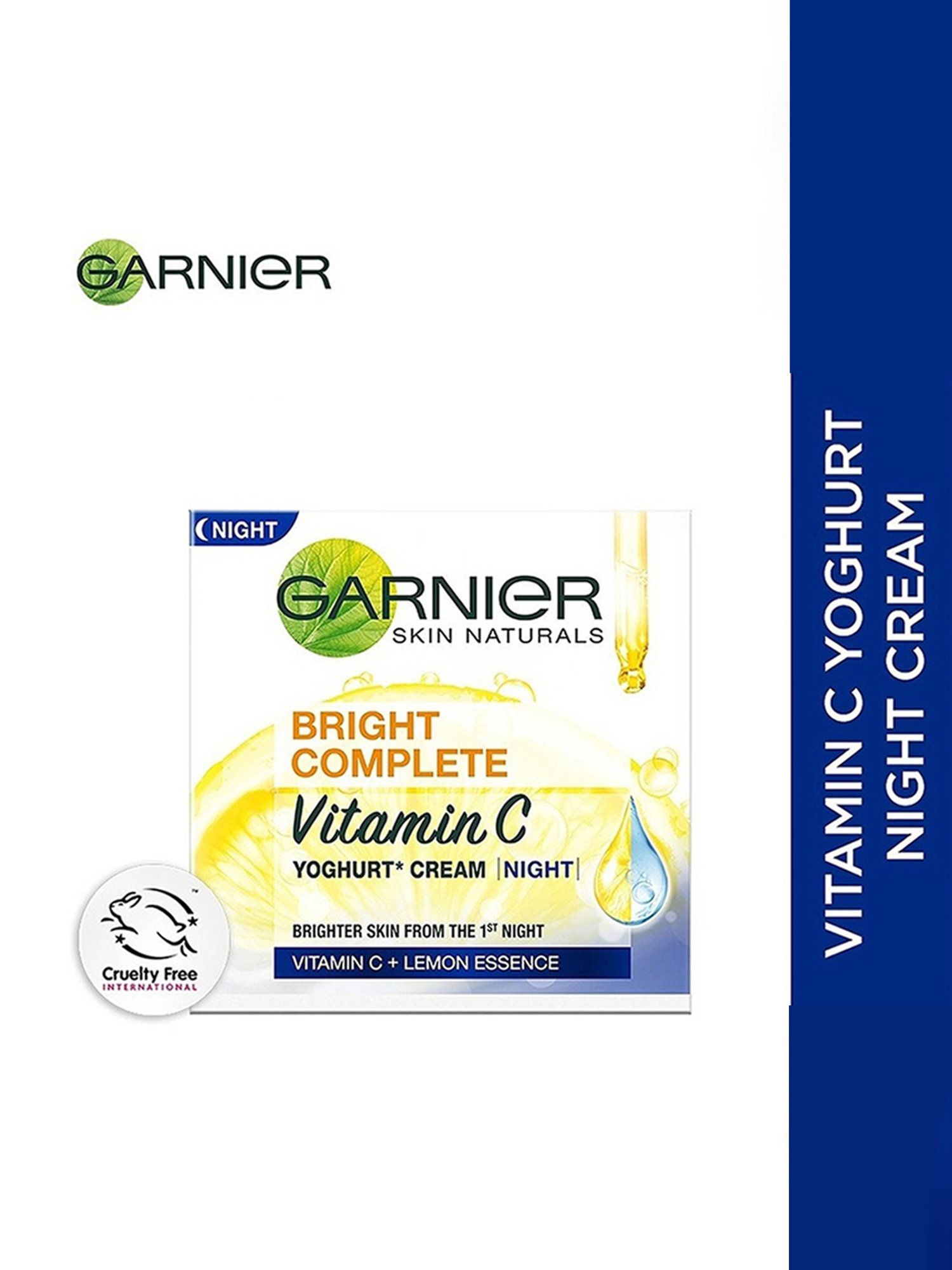 Garnier Bright Complete Vitamin C Yogurt Night Cream - 40 gm
