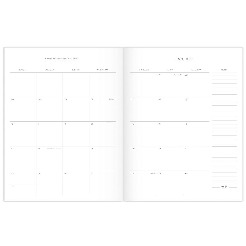 2021 Planner 8.5" x 11" Stitched Black Stripe- Sugar Paper™