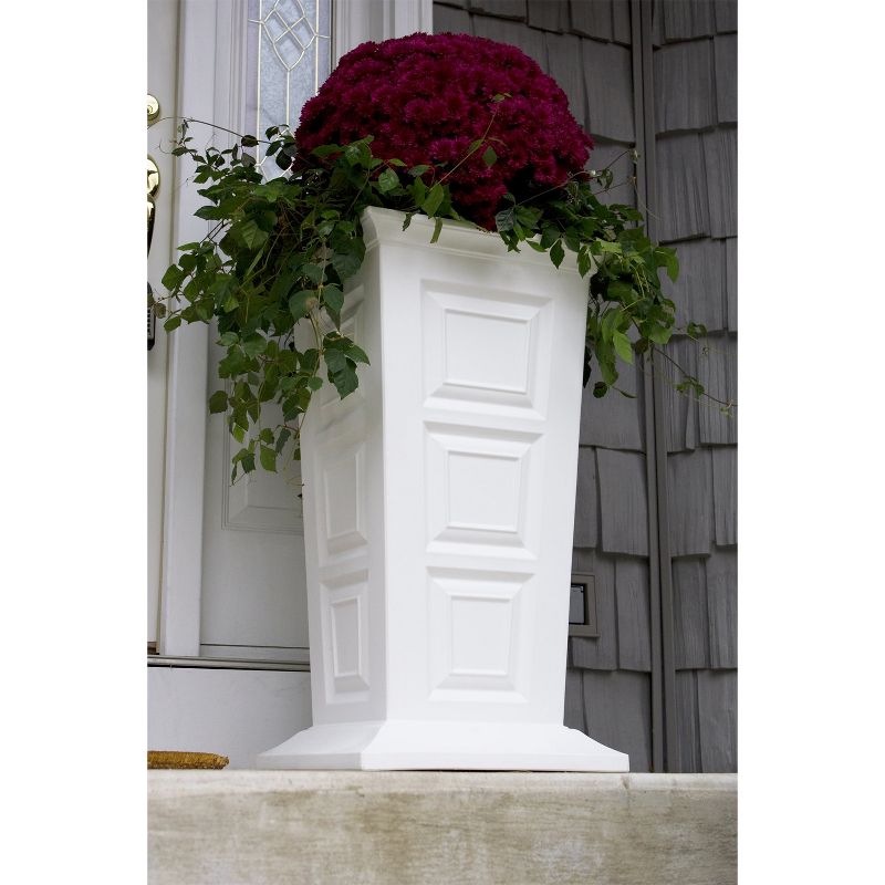 Good Ideas Savannah Outdoor Weatherproof Large Self Watering Colonial Planter, White