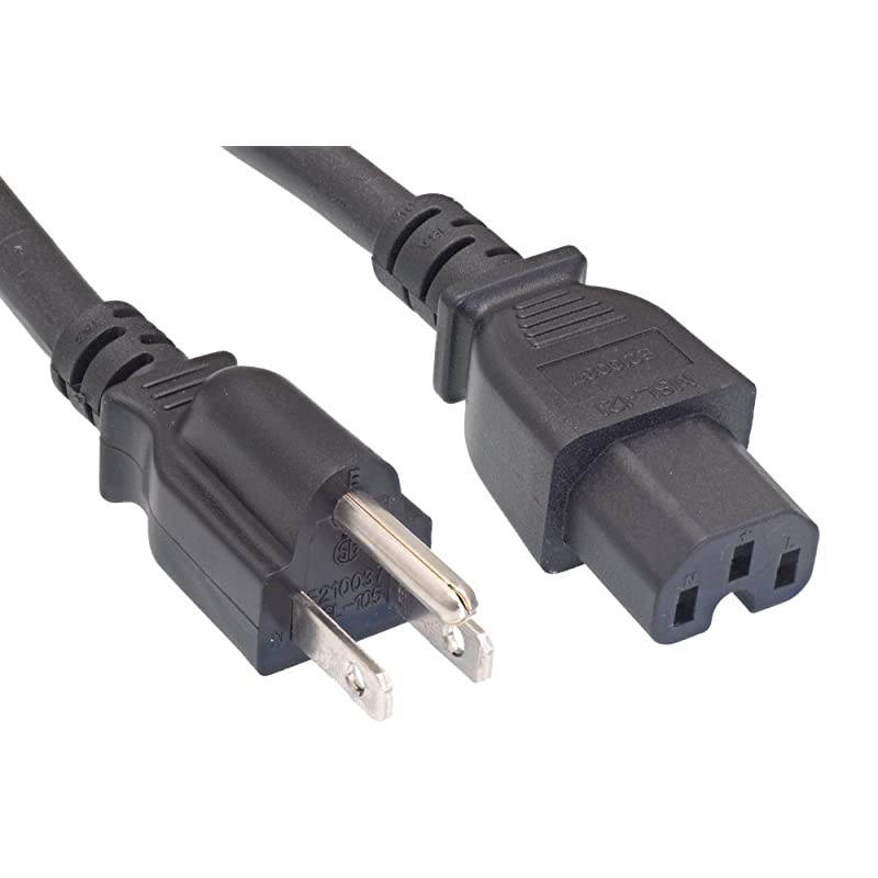 North American Power Cord NEMA 515P to IEC320 C15 10 14AWG 15A 250V ZWACPEAD10