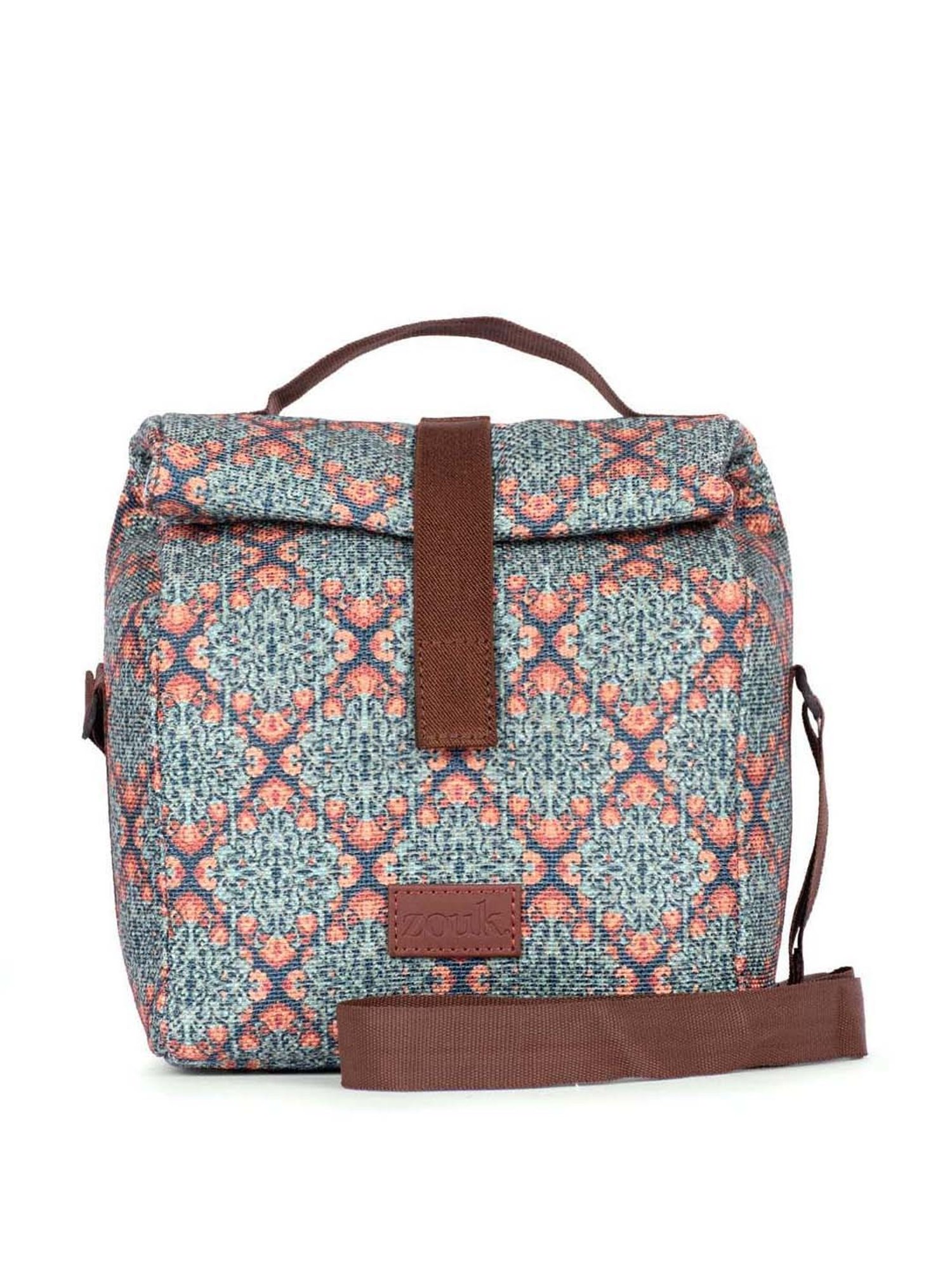 ZOUK Green Printed Handbag